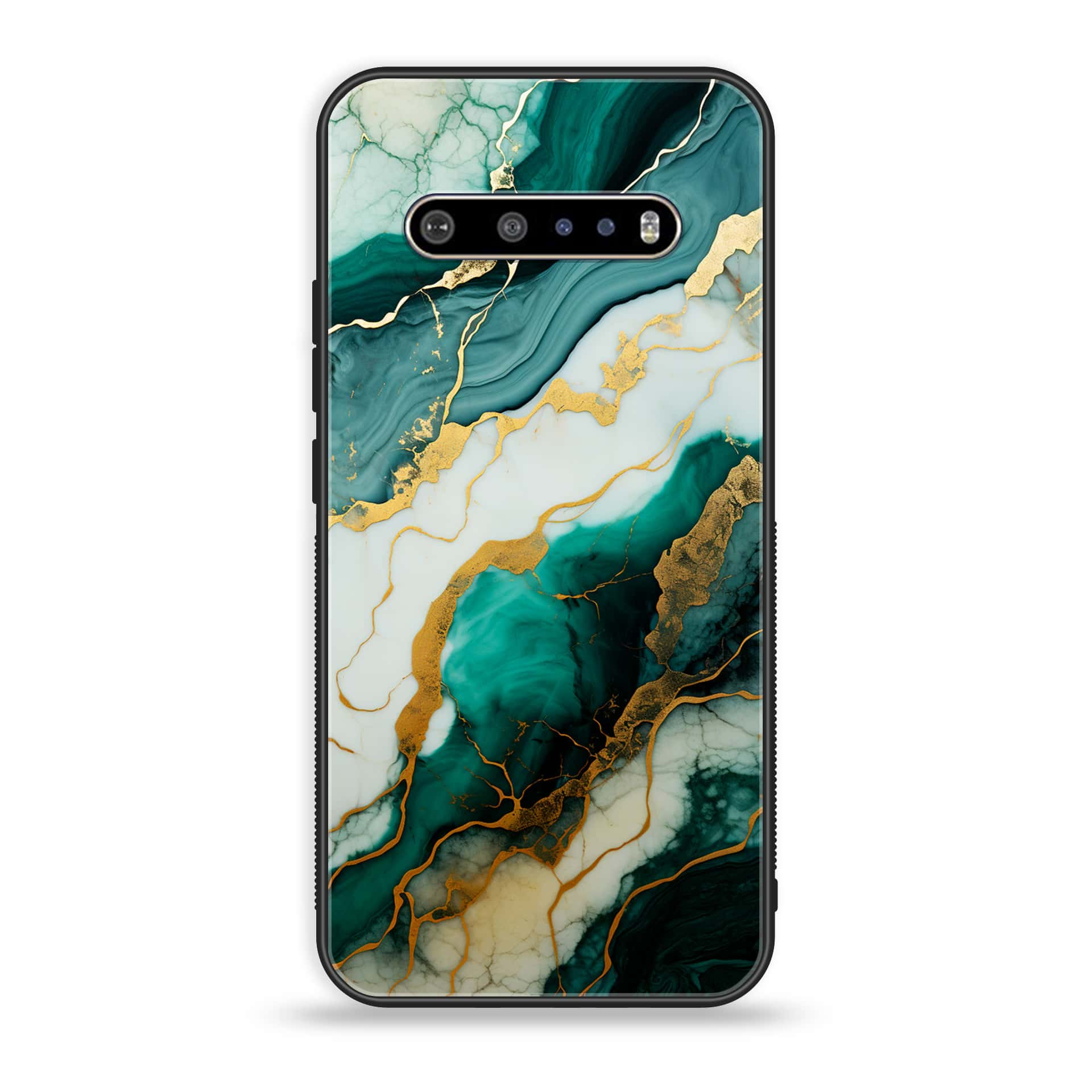 LG V60 Liquid Marble 2.0 Series Premium Printed Glass soft Bumper shock Proof Case