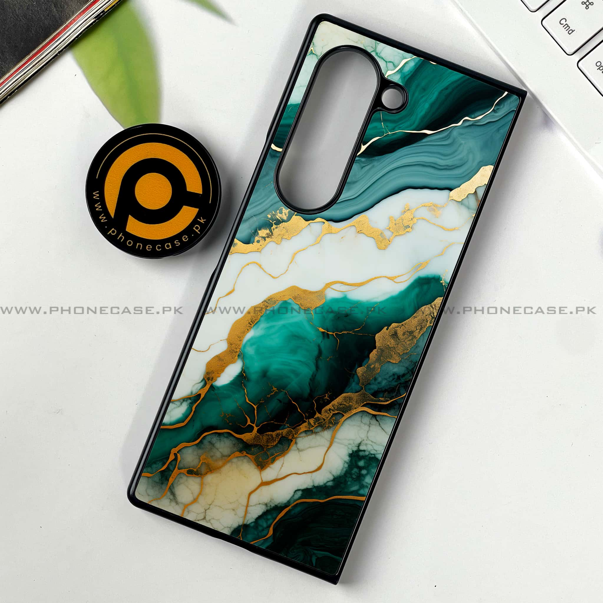 Samsung Galaxy Z Fold 6 - Liquid Marble 2.0 Series - Premium Printed Metal soft Bumper shock Proof Case