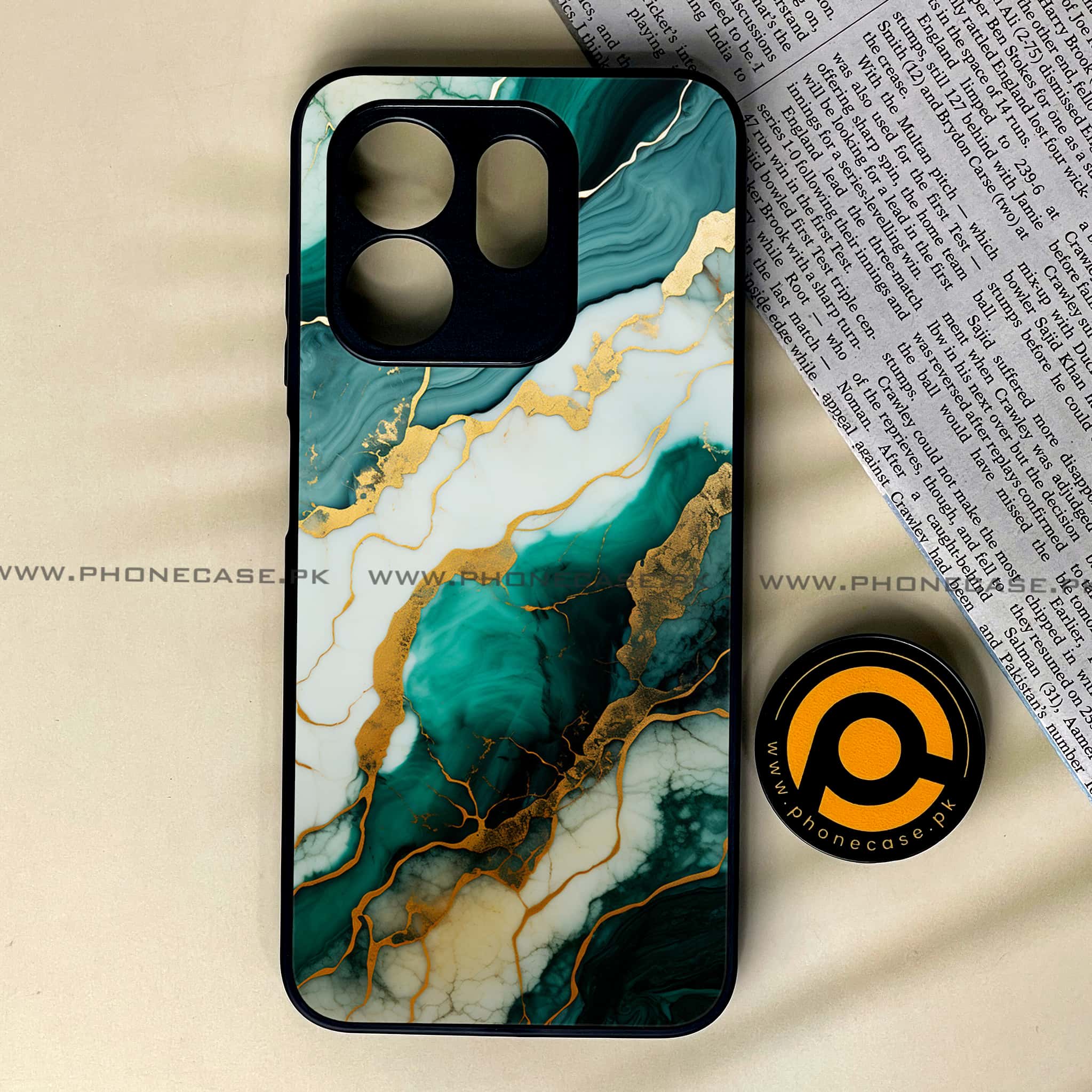 Infinix Hot 50i - Liquid Marble 2.0 Series - Premium Metal Printed soft Bumper shock Proof Case
