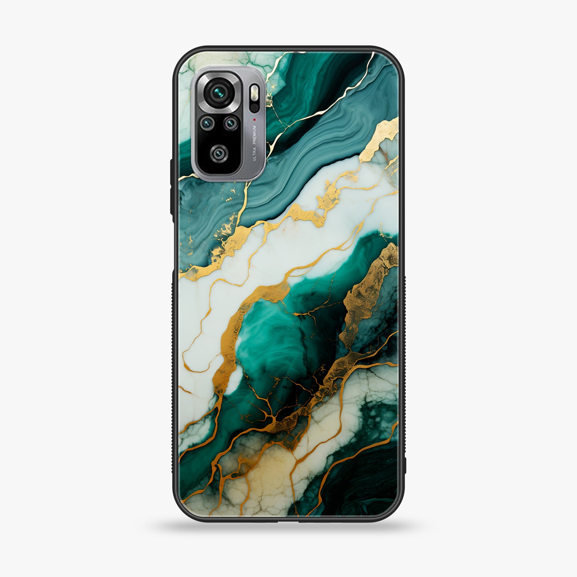 Xiaomi Redmi Note 10S- Liquid Marble 2.0 Series - Premium Printed Glass soft Bumper shock Proof Case