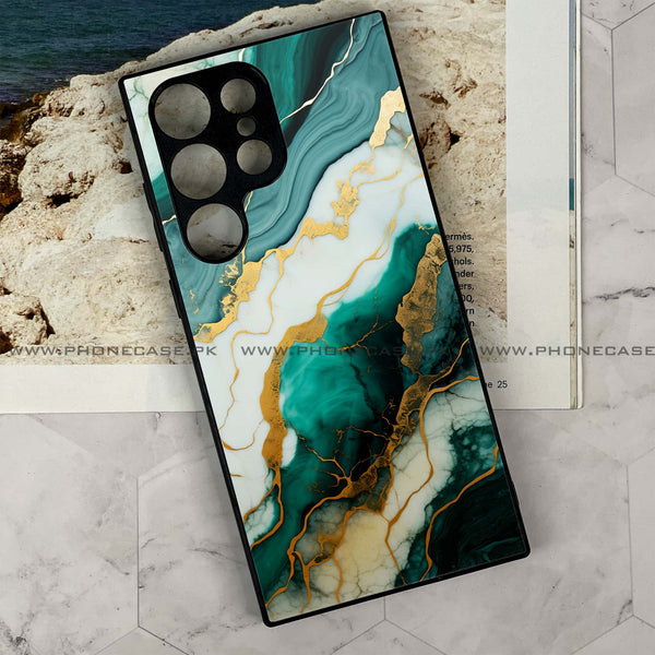 Samsung Galaxy S21 Ultra - Liquid Marble 2.0 Design 3  - Premium Metal Printed soft Bumper shock Proof Case  CS-37310