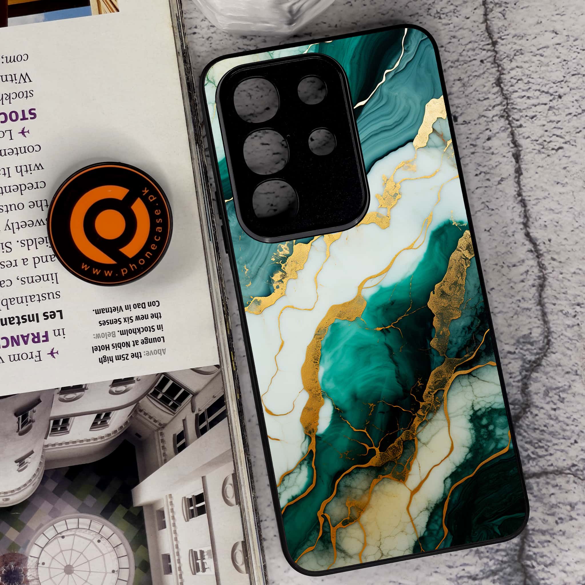 Vivo Y29 4G - Liquid Marble 2.0 Series - Premium Metal Printed soft Bumper Shock Proof Case