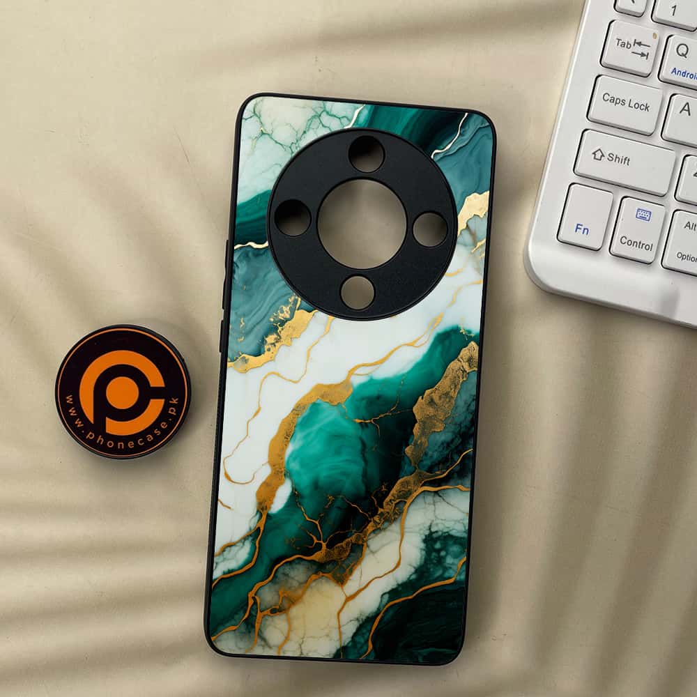 HONOR X9b 5G - Liquid Marble 2.0 Series - Premium Metal  Printed soft Bumper shock Proof Case