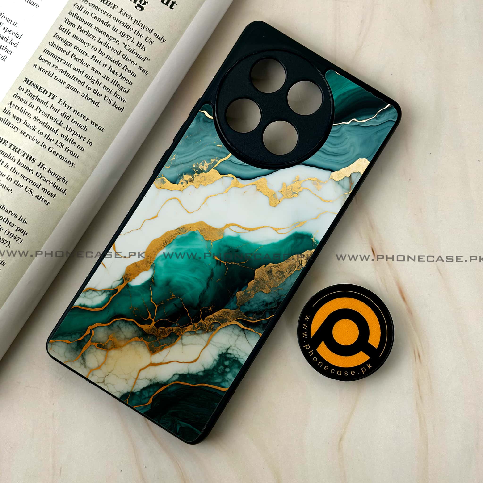 Tecno Camon 30s - Liquid Marble 2.0 Series - Premium Metal Printed soft Bumper shock Proof Case
