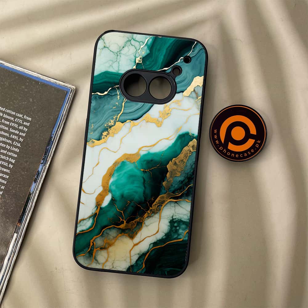 Nothing Phone (2a) - Liquid Marble 2.0 Series - Premium Metal Printed soft Bumper Shock Proof Case