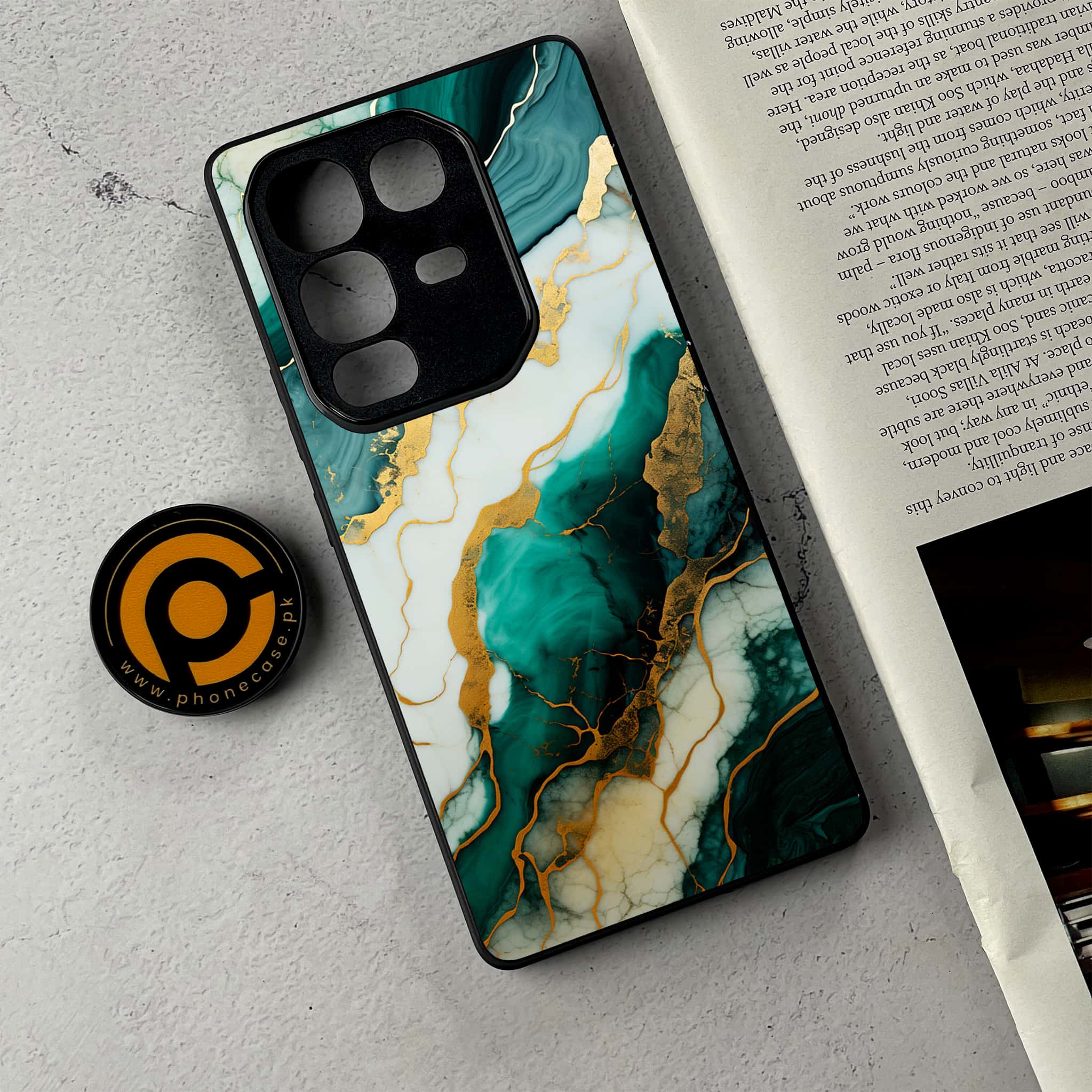 Infinix Note 50 - Liquid Marble 2.0 Series - Premium Metal Printed Soft Bumper Shockproof Case