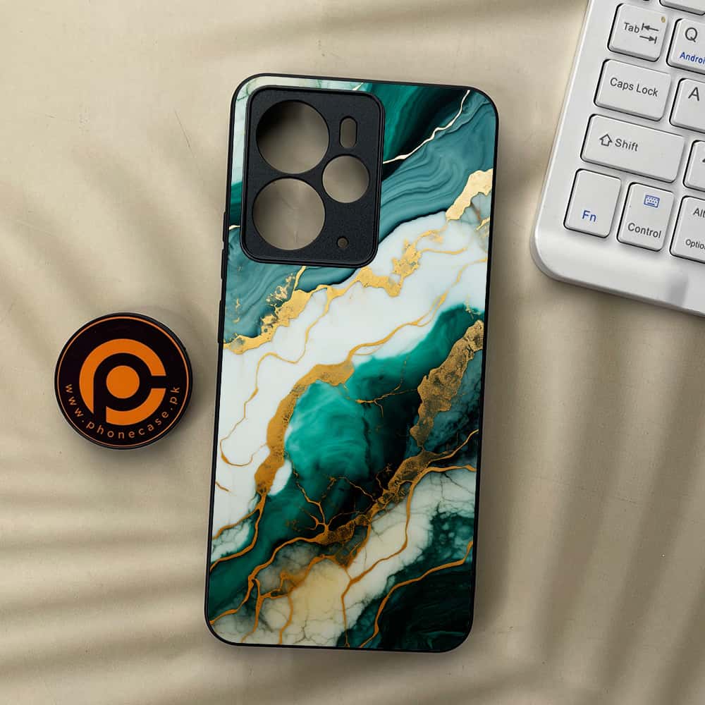 Realme 14 5G - Liquid Marble 2.0 Series - Premium Metal Printed soft Bumper Shock Proof Case