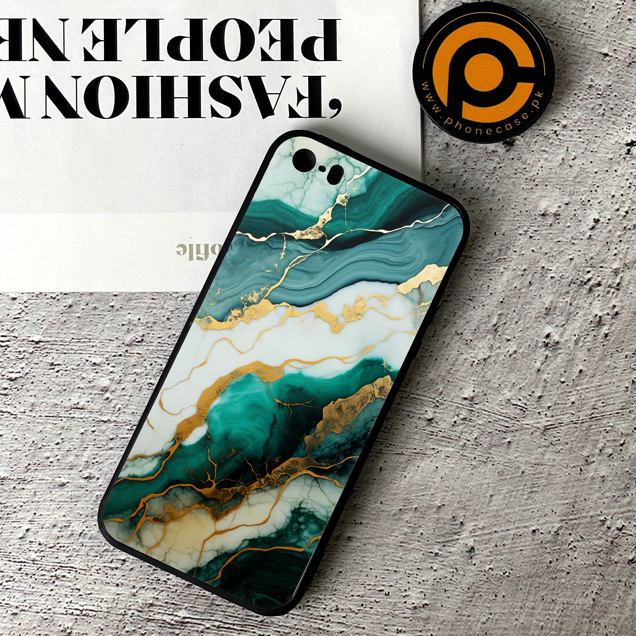 iPhone 5/5c/5s - Liquid Marble 2.0 Series - Premium Printed Glass soft Bumper shock Proof Case