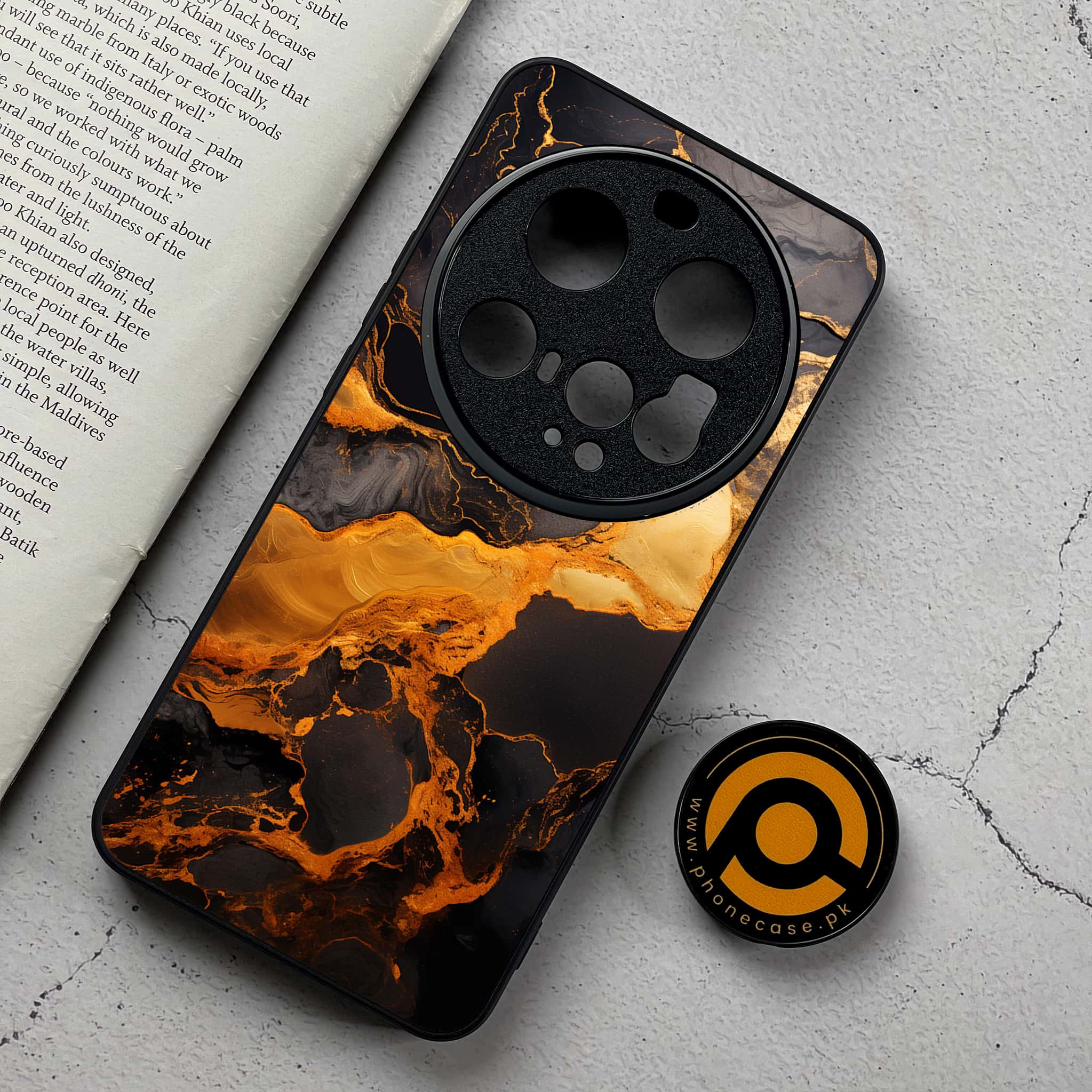 Xiaomi 15 Ultra - Liquid Marble 2.0 Series - Premium Metal Printed Soft Bumper Shockproof Case