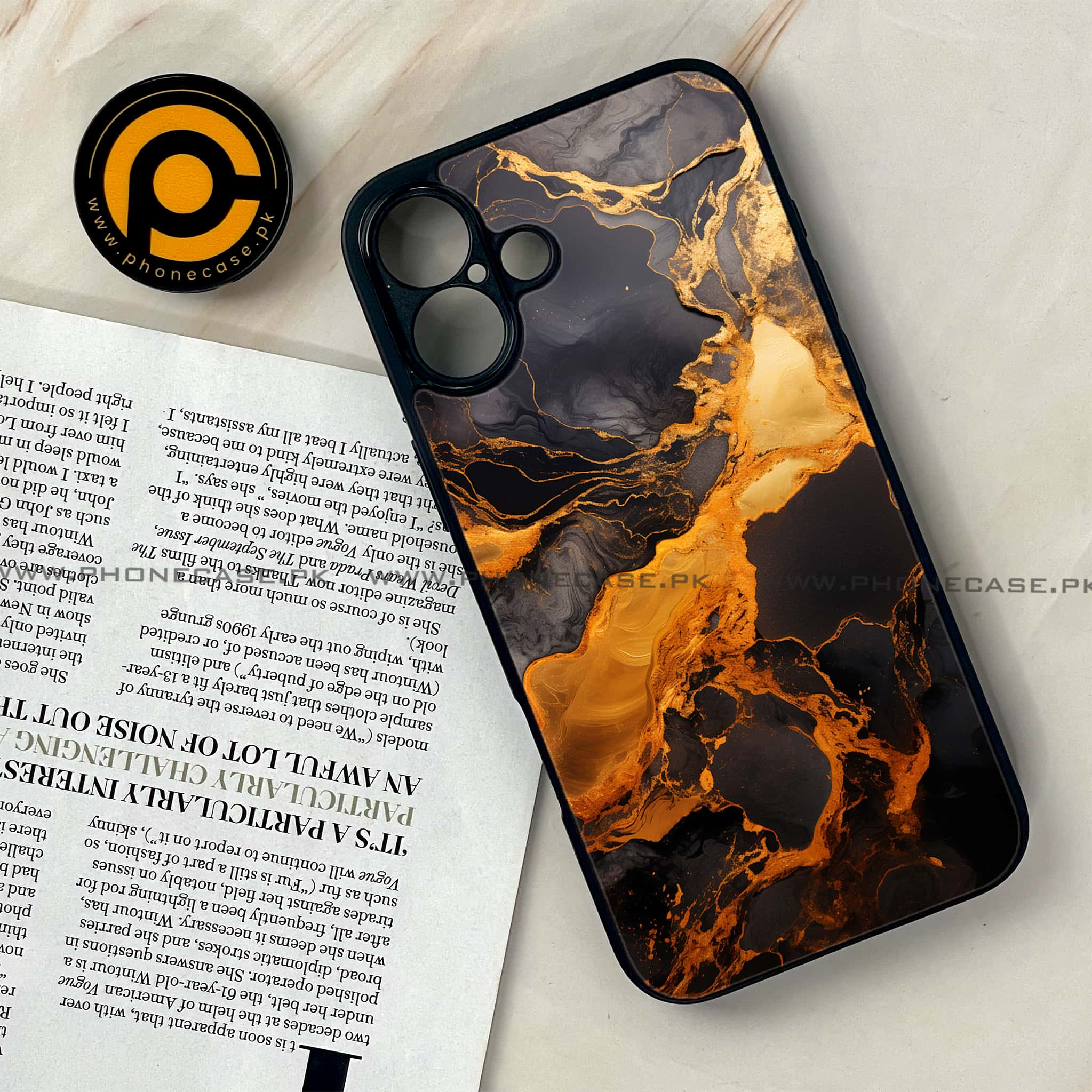 iPhone 16 Plus - Liquid Marble 2.0 Series - Premium Printed Glass soft Bumper shock Proof Case