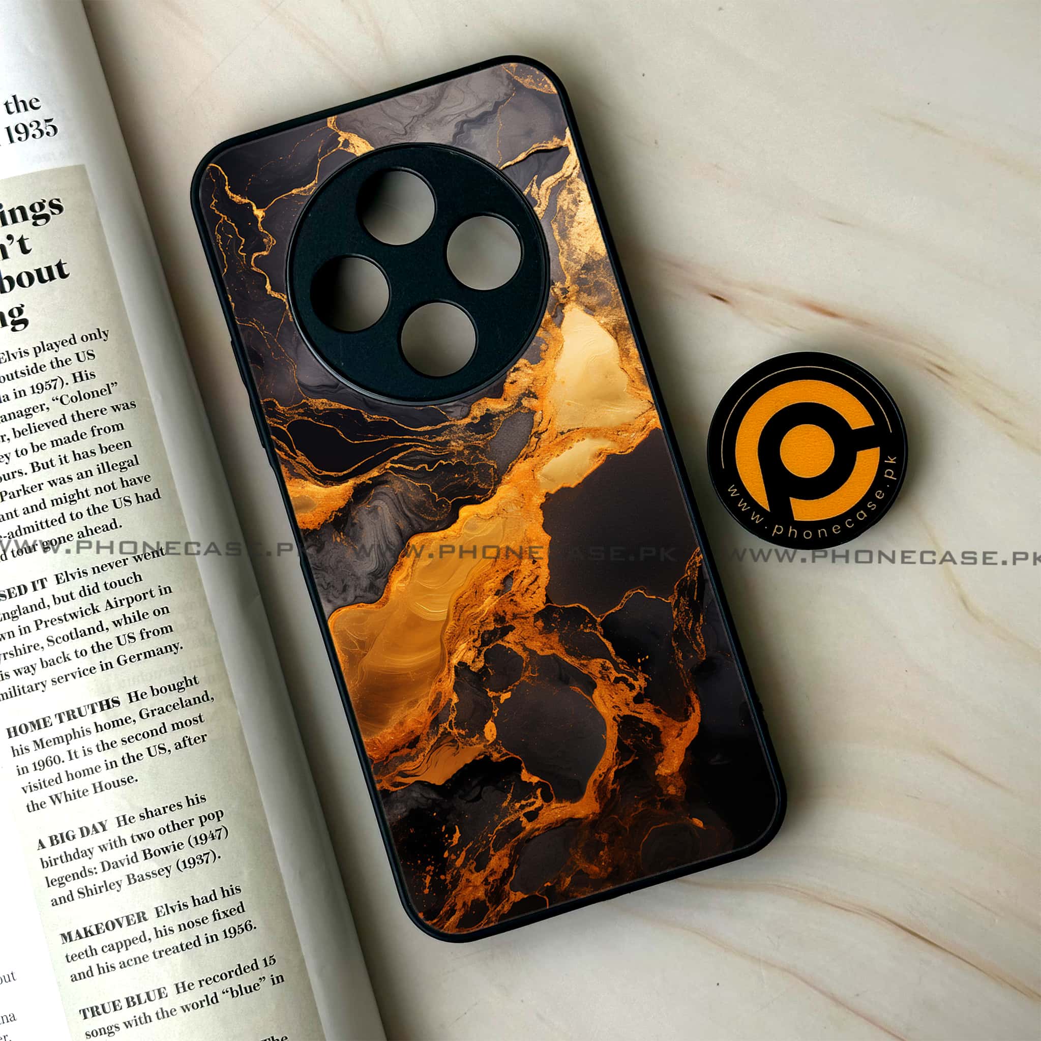 Oppo F27 Pro - Liquid Marble 2.0 Series - Premium Metal Printed soft Bumper Shock Proof Case