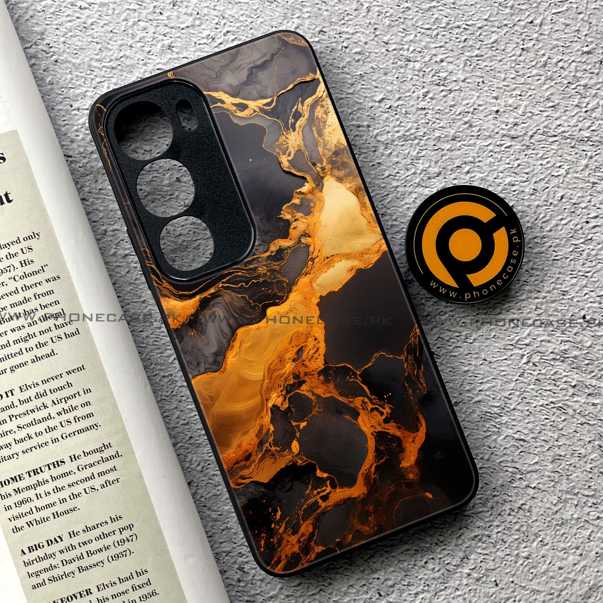 Vivo Y19s Pro - Liquid Marble 2.0 Series - Premium Metal Printed soft Bumper shock Proof Case