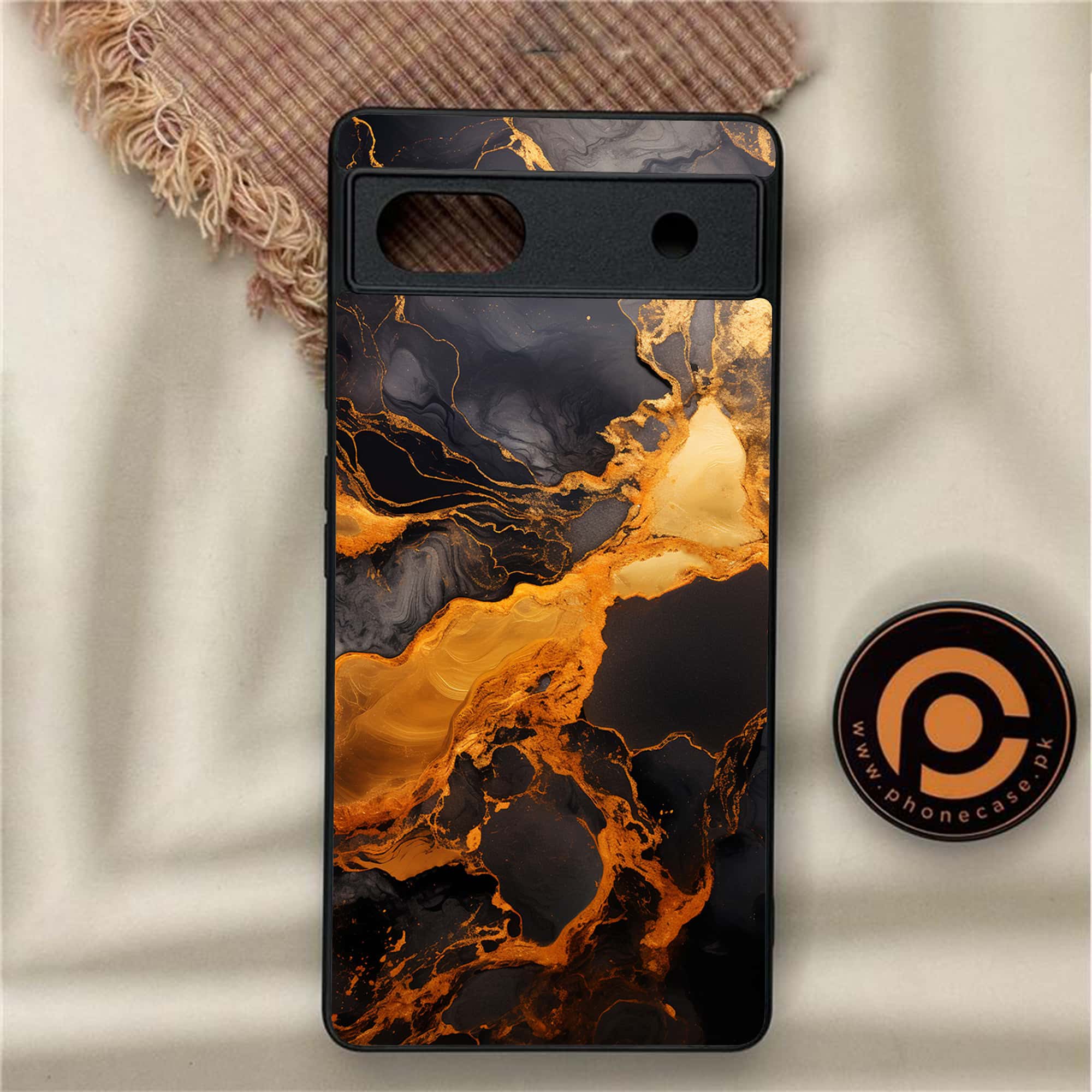 Google Pixel 6A - Liquid Marble 2.0 Series - Premium Metal Printed soft Bumper Shock Proof Case