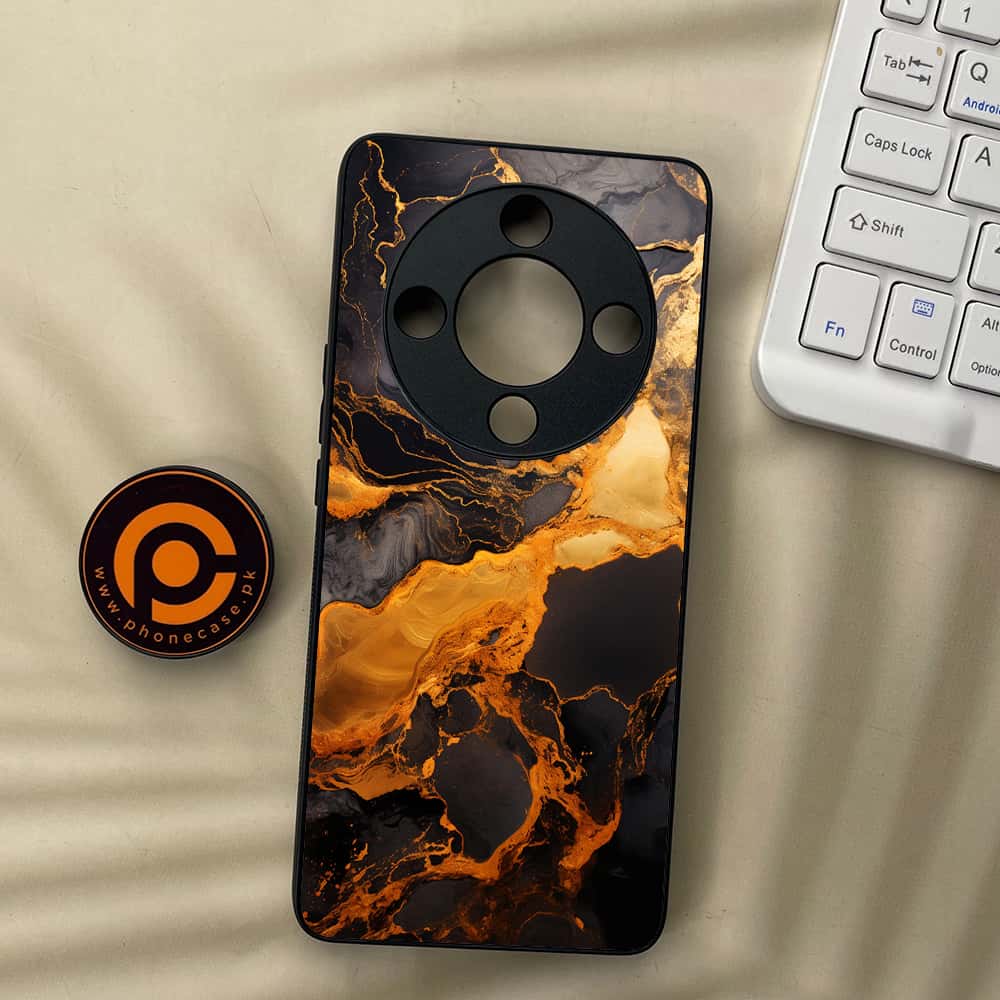 HONOR X9b 5G - Liquid Marble 2.0 Series - Premium Metal  Printed soft Bumper shock Proof Case