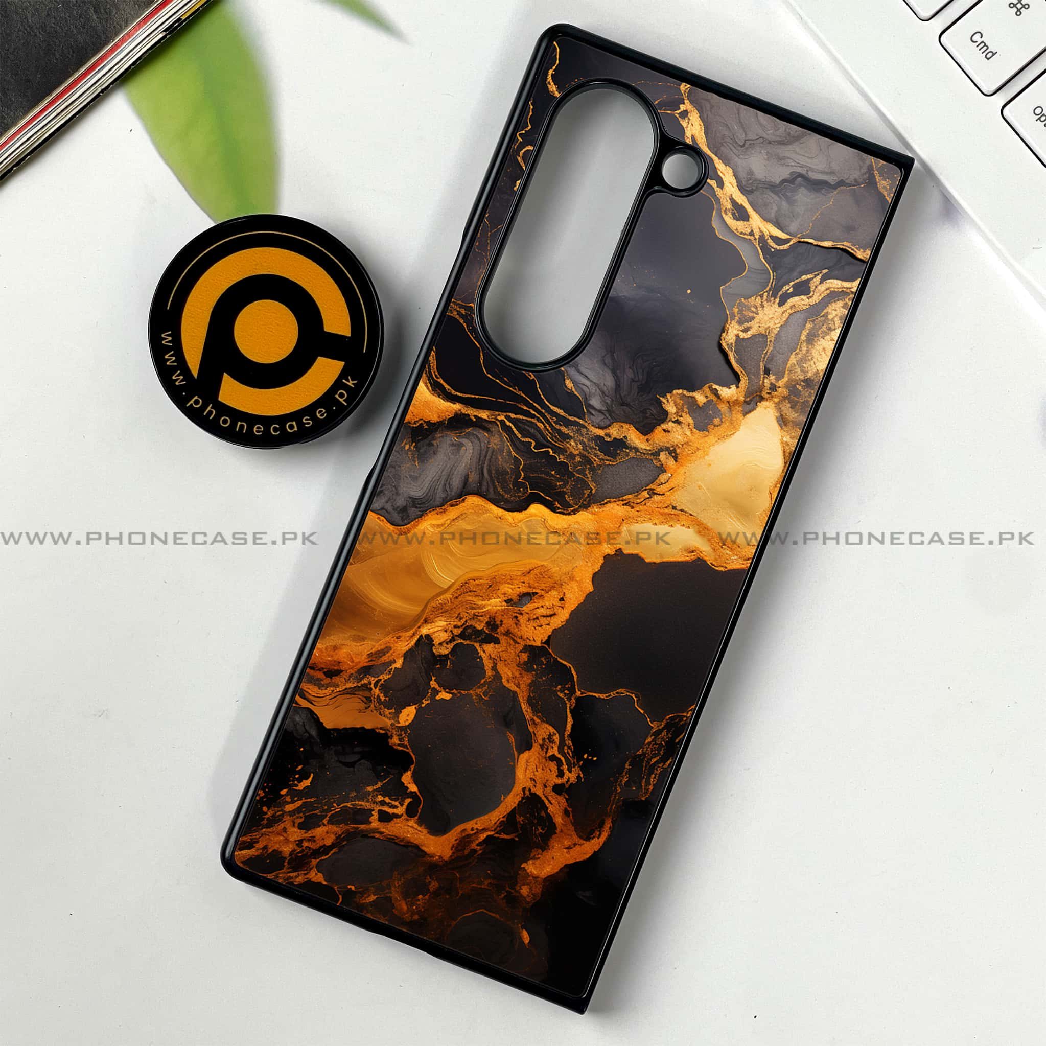 Samsung Galaxy Z Fold 6 - Liquid Marble 2.0 Series - Premium Printed Metal soft Bumper shock Proof Case