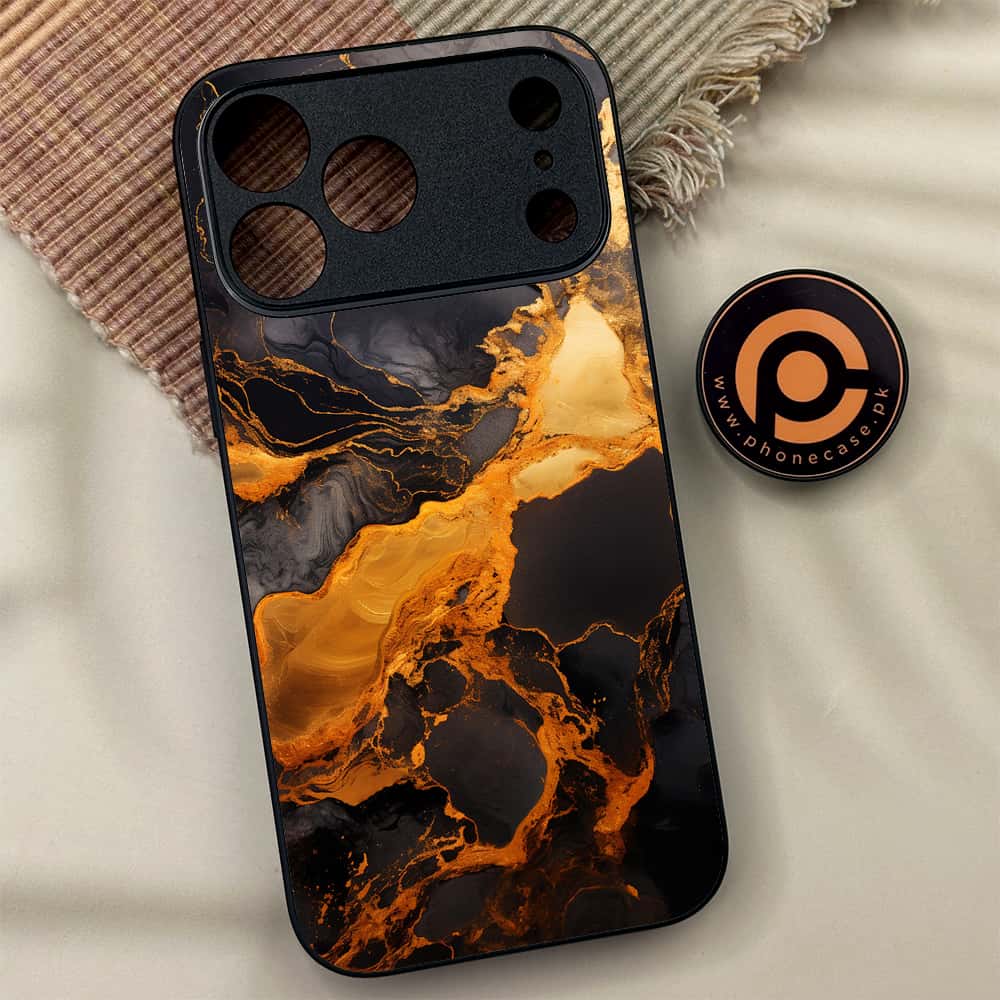 iPhone 17 Pro Max - Liquid Marble 2.0 Series - Premium Metal Printed soft Bumper shock Proof Case