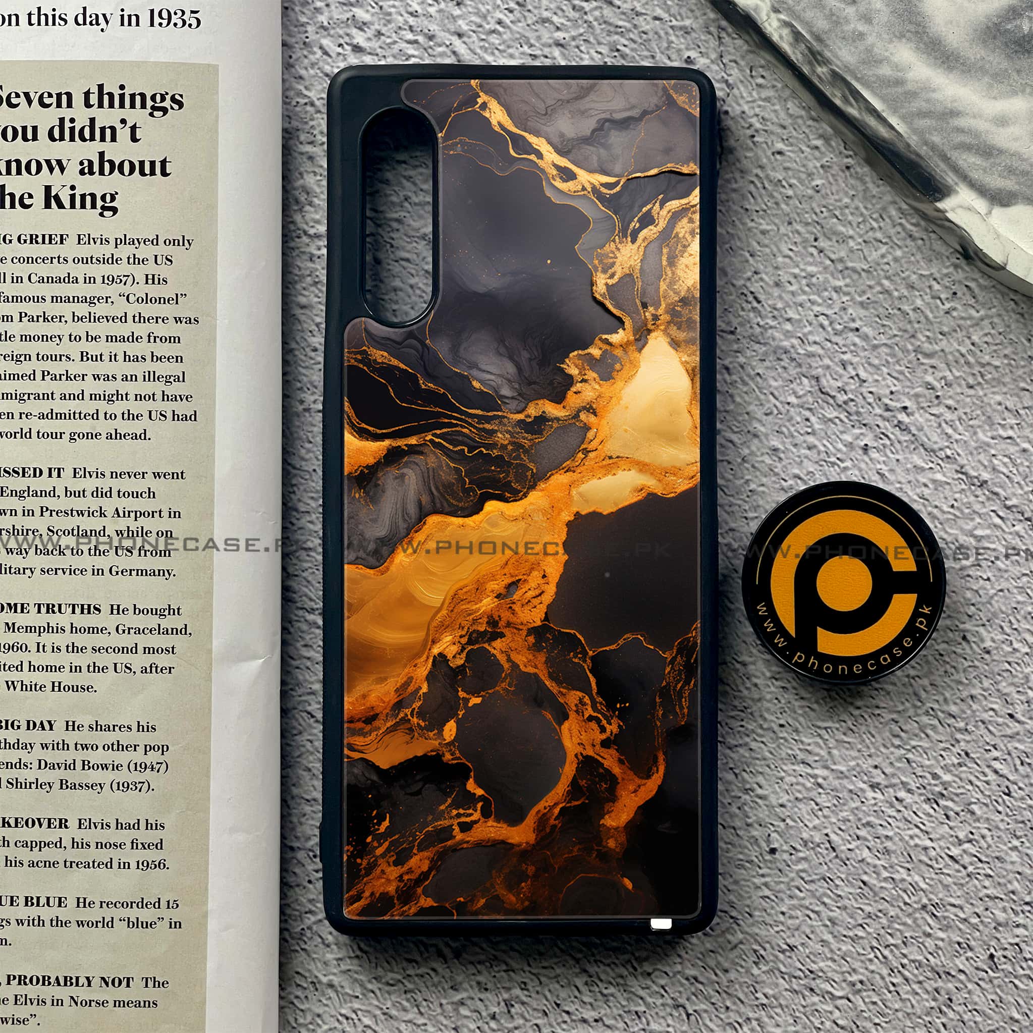 LG Velvet - Liquid Marble 2.0 Series - Premium Printed Glass soft Bumper shock Proof Case