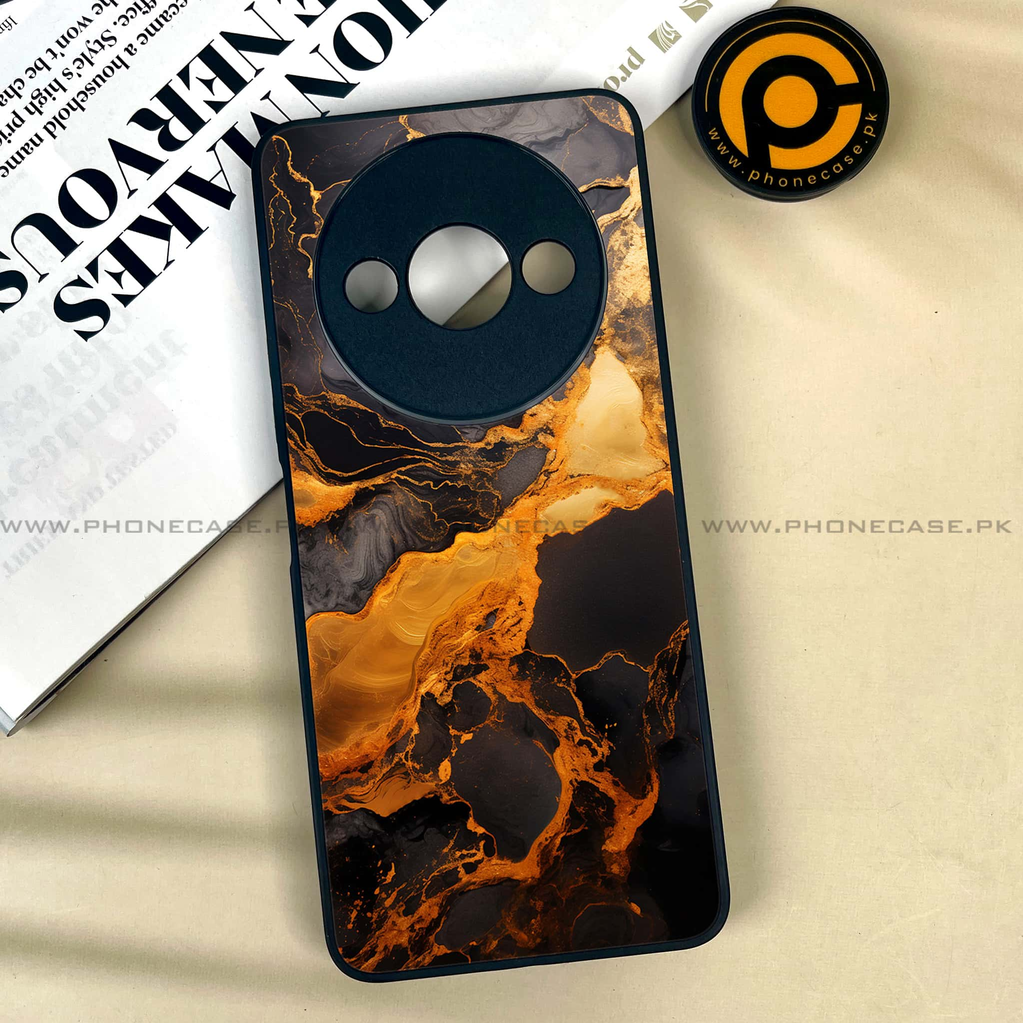 Xiaomi Redmi A3x - Liquid Marble 2.0 Series - Premium Printed Metal soft Bumper shock Proof Case