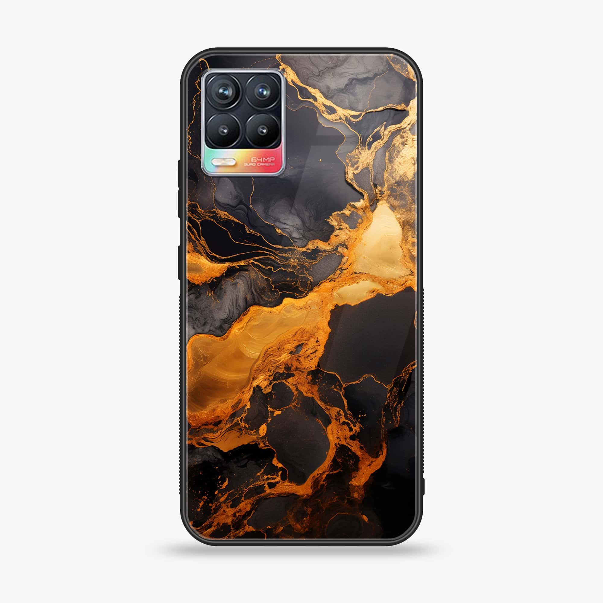 Realme 8 Pro - Liquid Marble 2.0 Series - Premium Printed Glass soft Bumper shock Proof Case