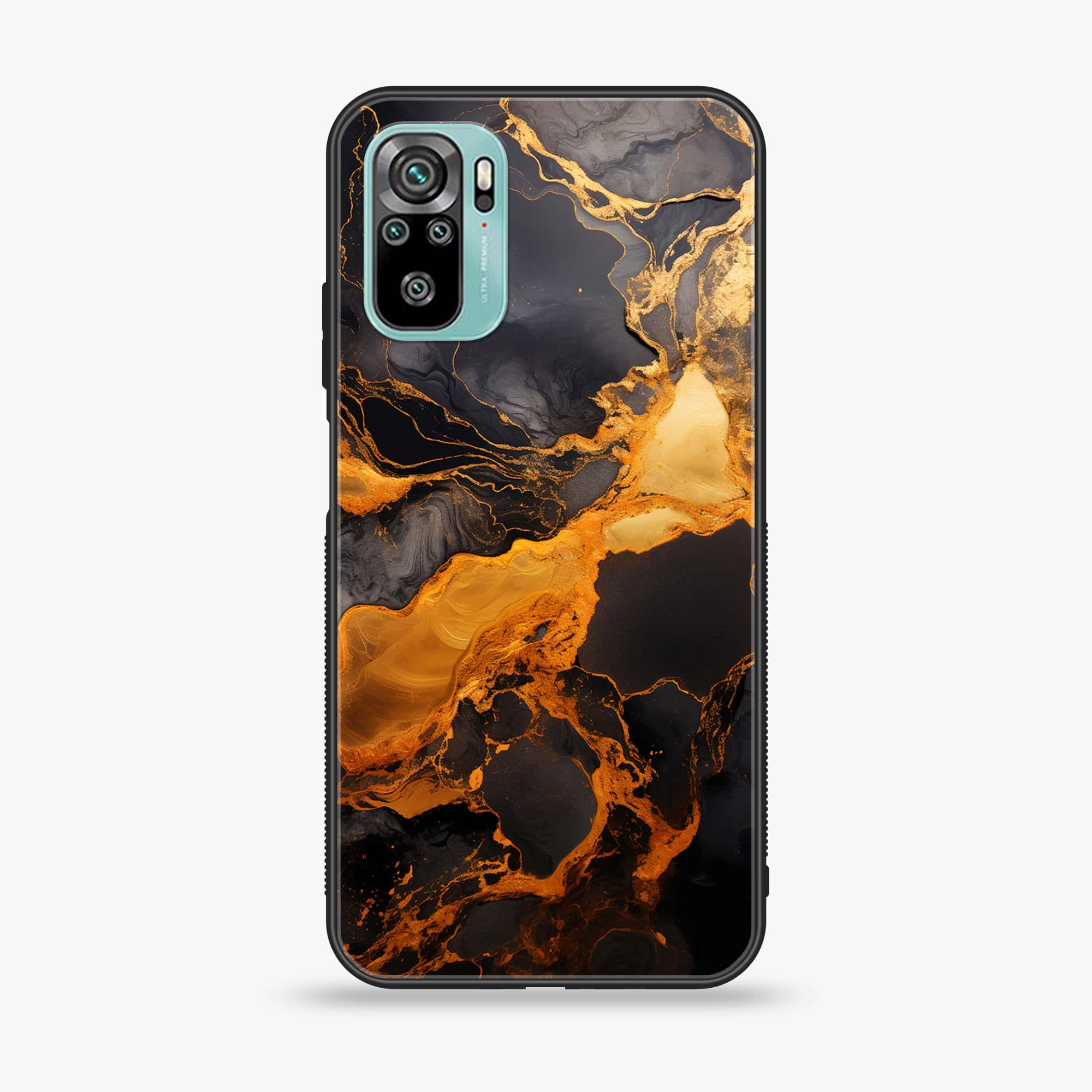 Xiaomi Redmi Note 10 - Liquid Marble 2.0 Series - Premium Printed Glass soft Bumper shock Proof Case