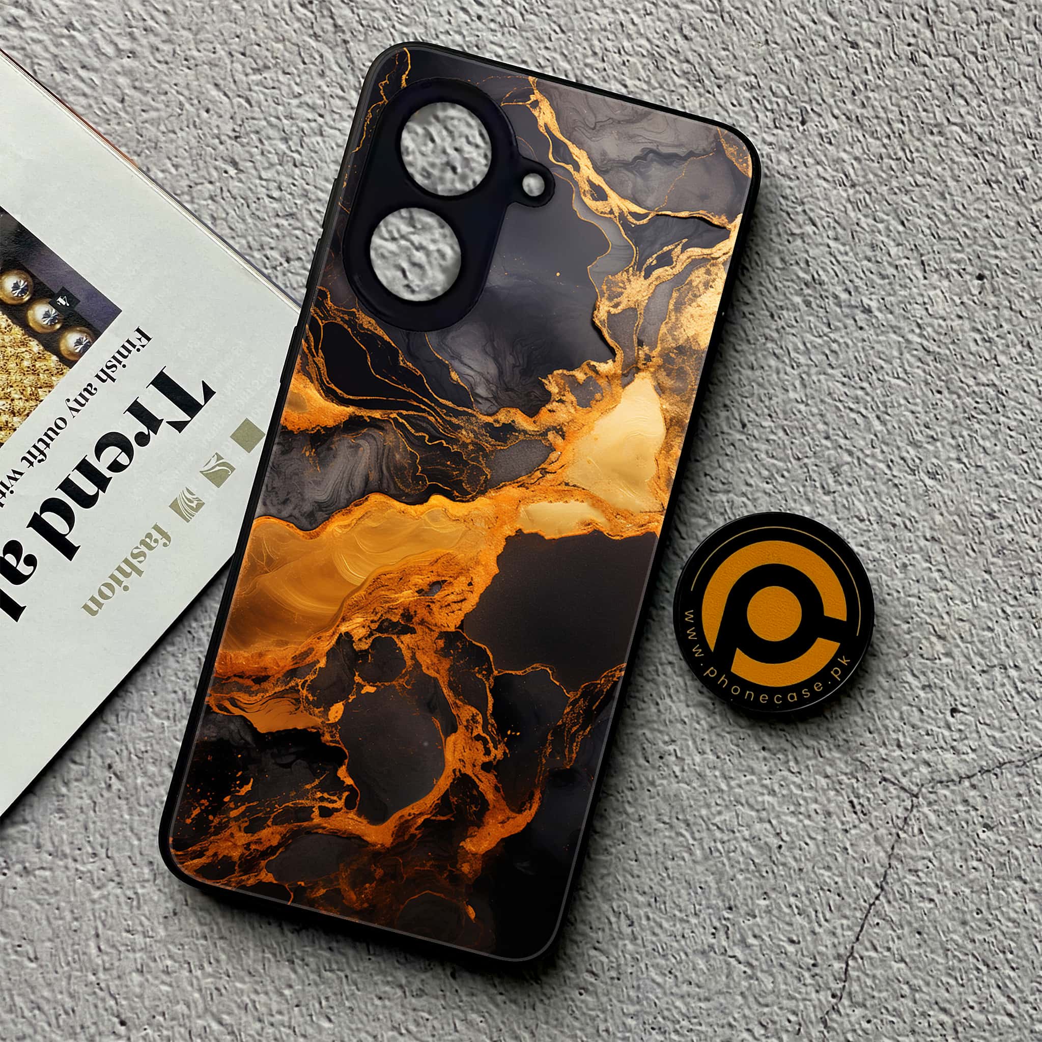 Xiaomi Redmi A5 - Liquid Marble 2.0 Series - Premium Metal Printed soft Bumper shock Proof Case
