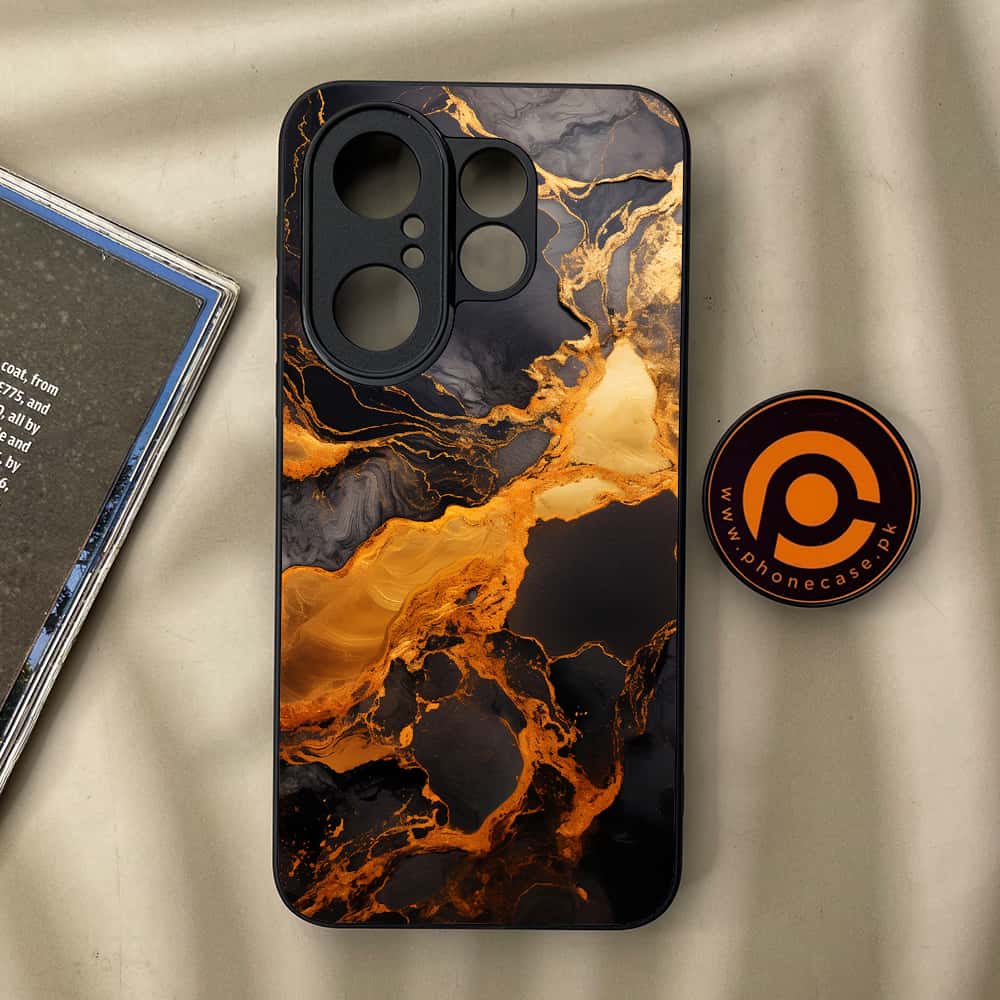 Vivo X200 FE - Liquid Marble 2.0 Series - Premium Metal Printed soft Bumper Shock Proof Case
