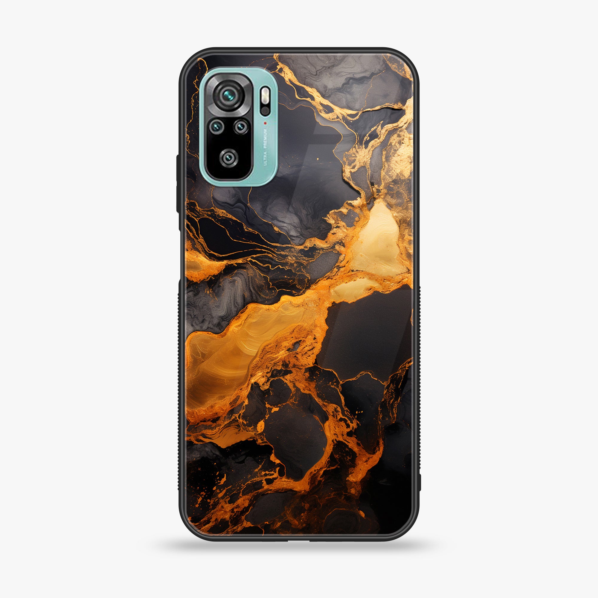 Redmi 10 - Liquid Marble 2.0 Series - Premium Printed Glass soft Bumper shock Proof Case