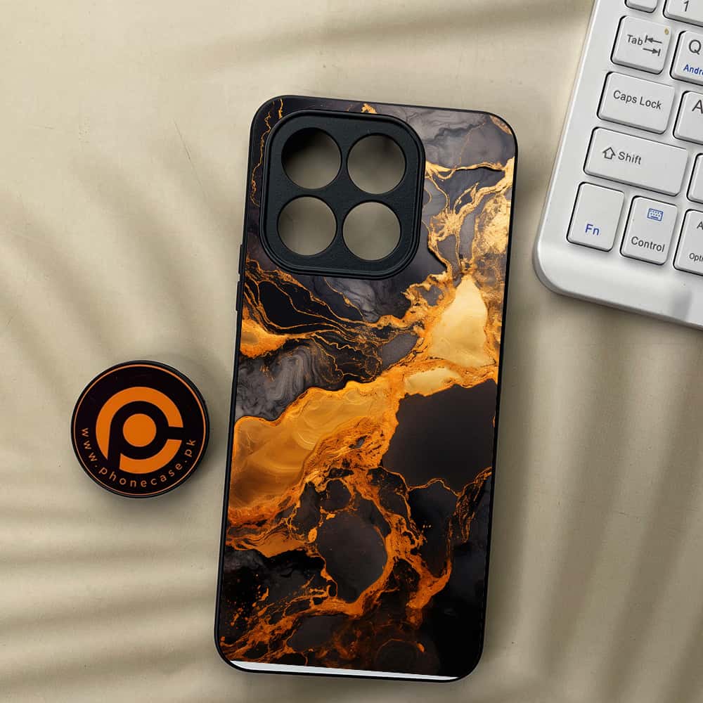 Honor X5b Plus - Liquid Marble 2.0 Series - Premium Metal  Printed soft Bumper shock Proof Case