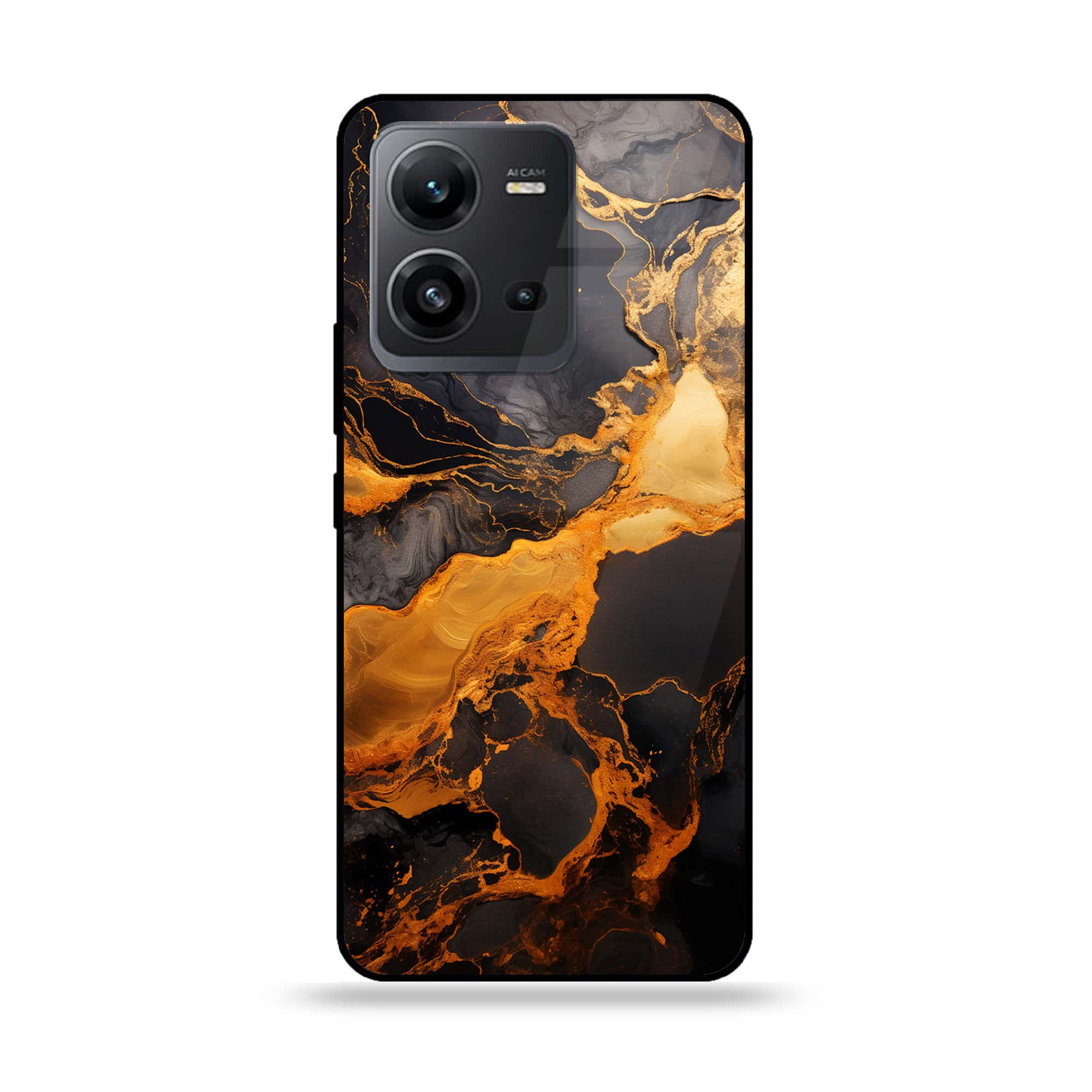 Vivo V25e  - Liquid Marble 2.0 Series - Premium Printed Glass soft Bumper shock Proof Case