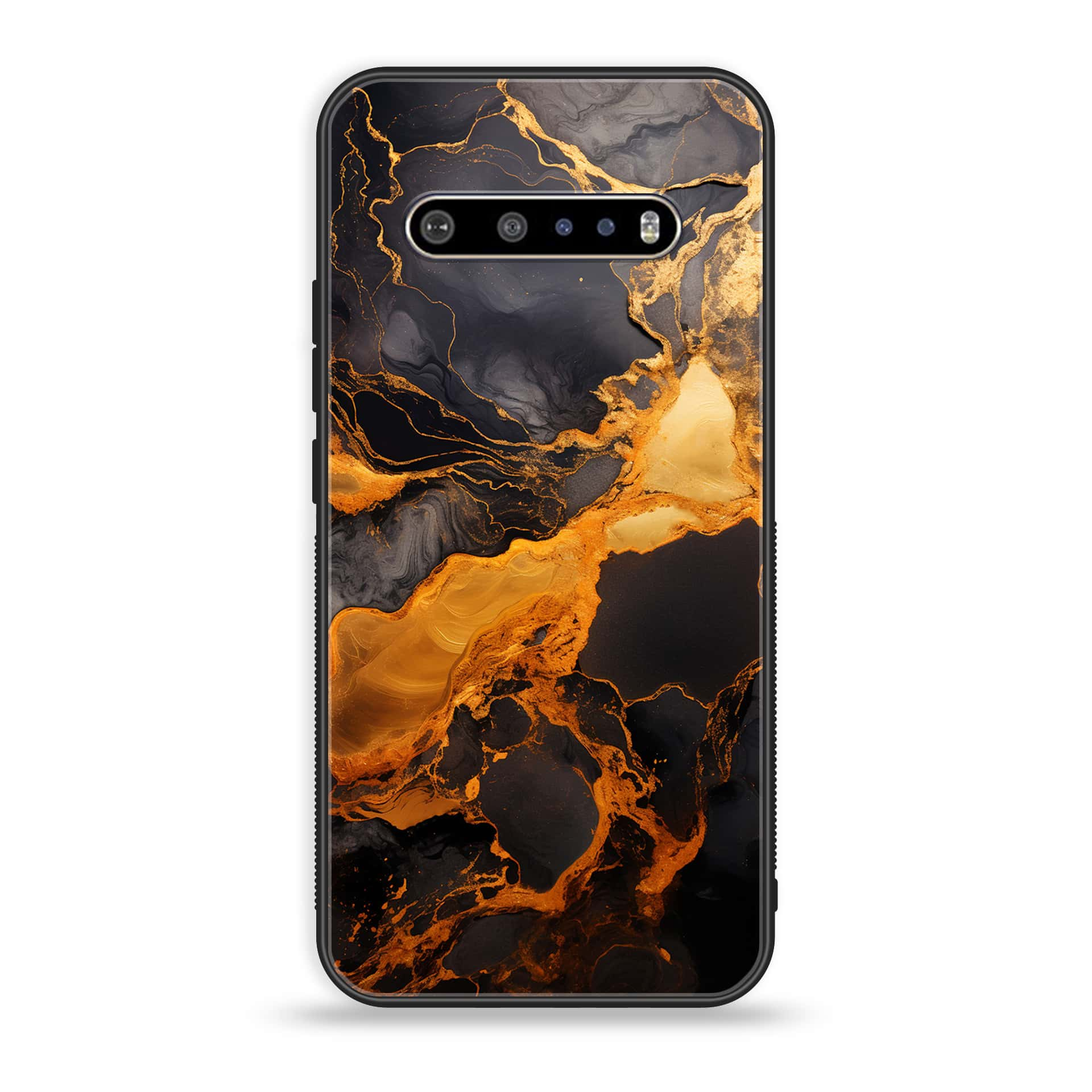 LG V60 Liquid Marble 2.0 Series Premium Printed Glass soft Bumper shock Proof Case