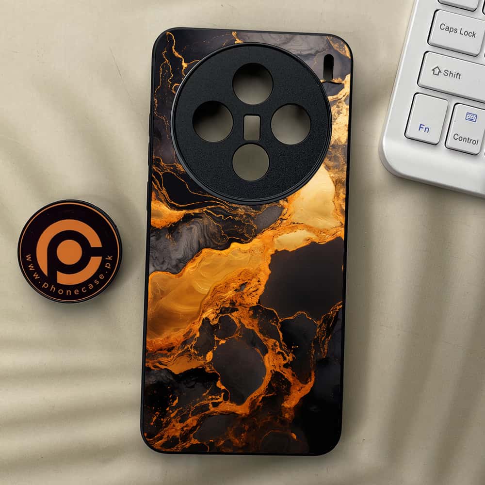 Vivo X200 - Liquid Marble 2.0 Series - Premium Metal  Printed soft Bumper shock Proof Case