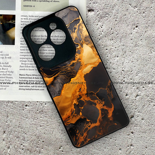 Infinix Hot 40/Hot 40 Pro  - Liquid Marble 2.0 Design 4- Premium Printed Glass soft Bumper shock Proof Case CS-14218