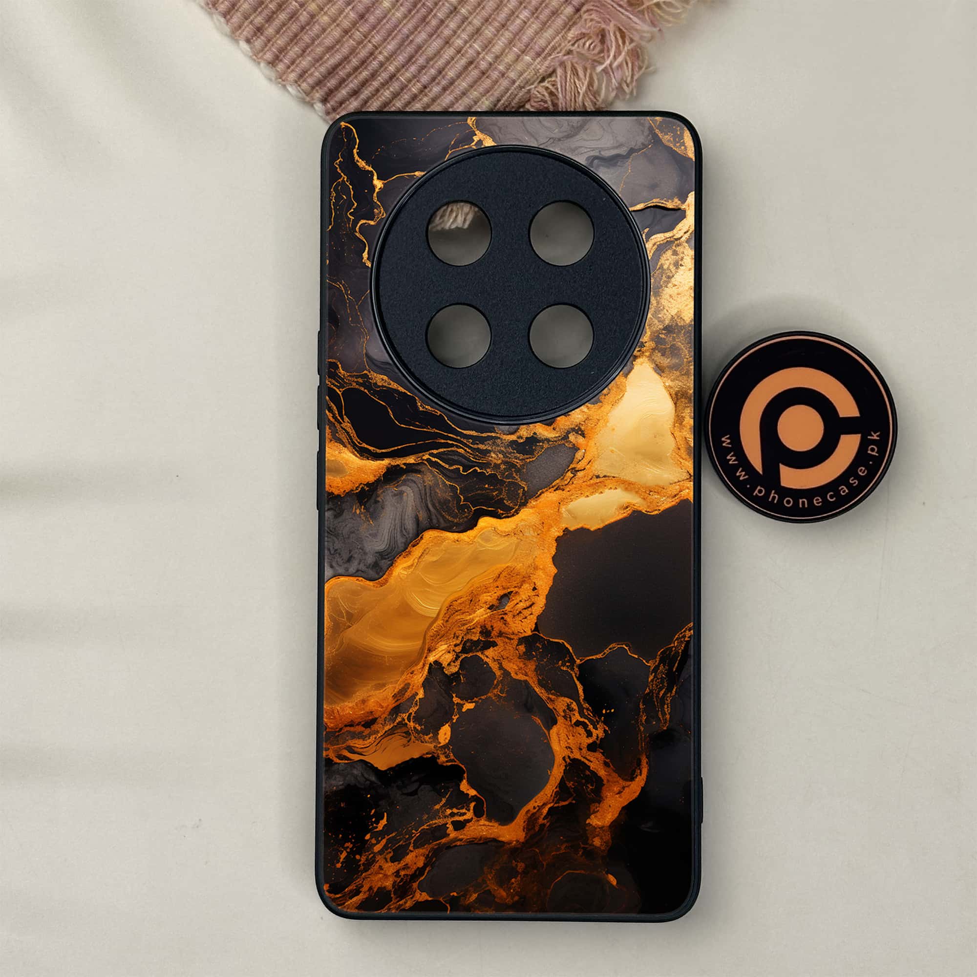 Honor X9c 5G - Liquid Marble 2.0 Series - Premium Metal Printed soft Bumper shock Proof Case