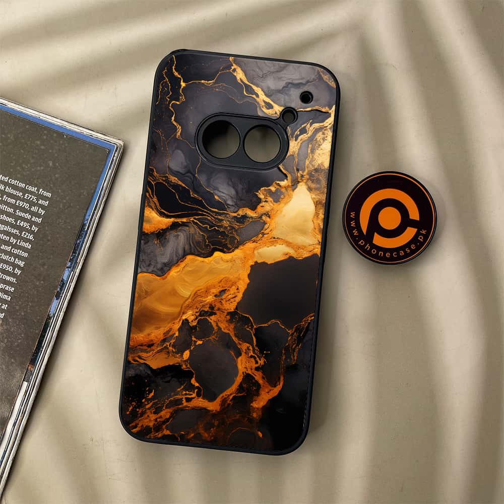 Nothing Phone (2a) - Liquid Marble 2.0 Series - Premium Metal Printed soft Bumper Shock Proof Case