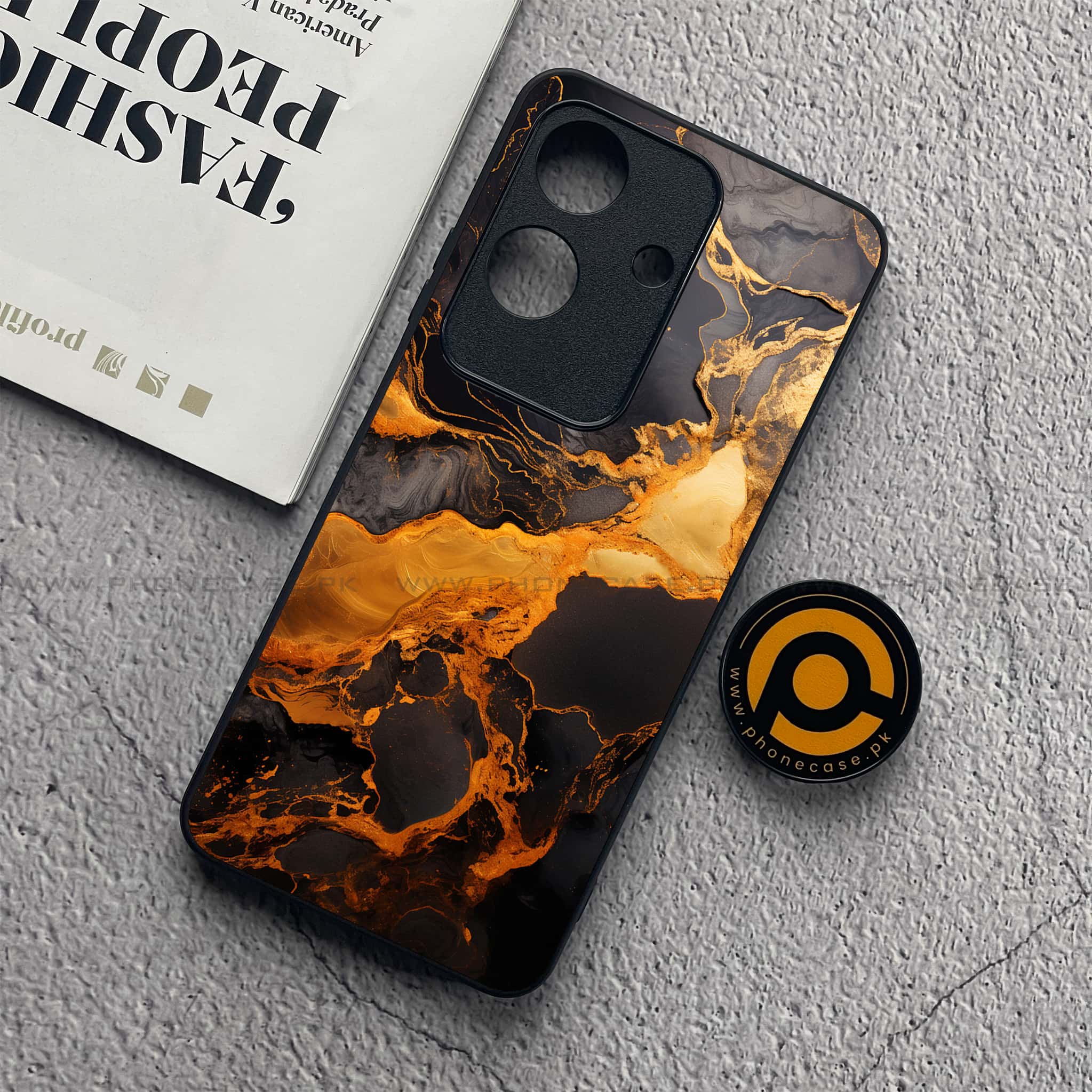 Realme Note 60x - Liquid Marble 2.0 Series - Premium Metal  Printed soft Bumper shock Proof Case