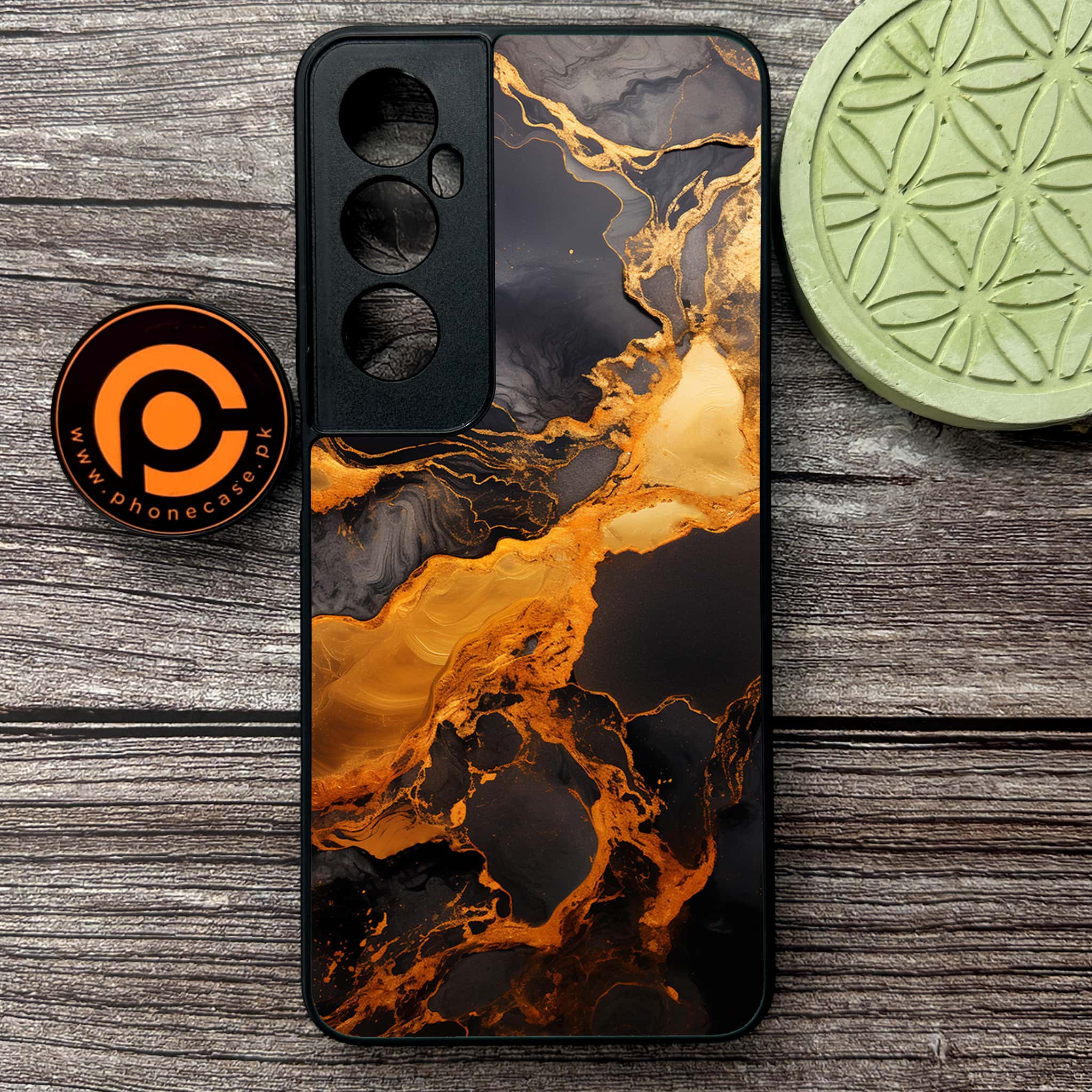 Realme C65  - Liquid Marble 2.0 Series - Premium Metal Printed soft Bumper shock Proof Case