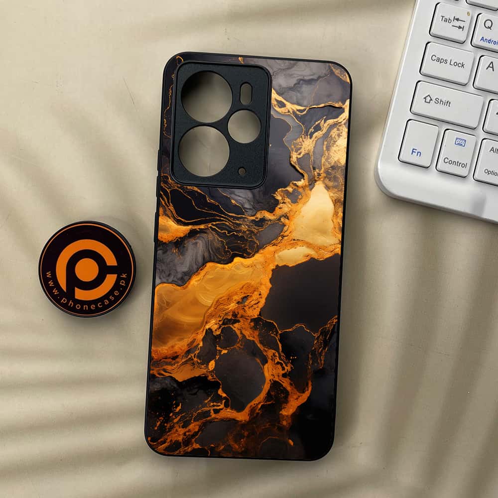 Realme 14 5G - Liquid Marble 2.0 Series - Premium Metal Printed soft Bumper Shock Proof Case