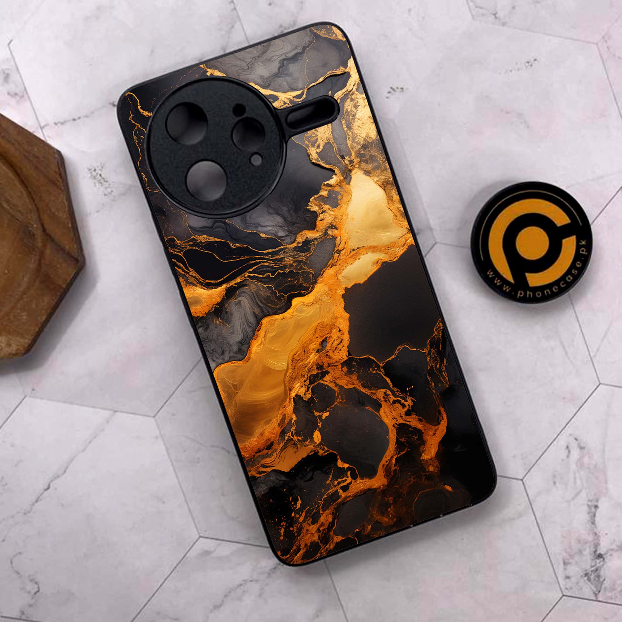 Xiaomi Poco F7 Ultra 5G - Liquid Marble 2.0 Series - Premium Metal Printed soft Bumper shock Proof Case