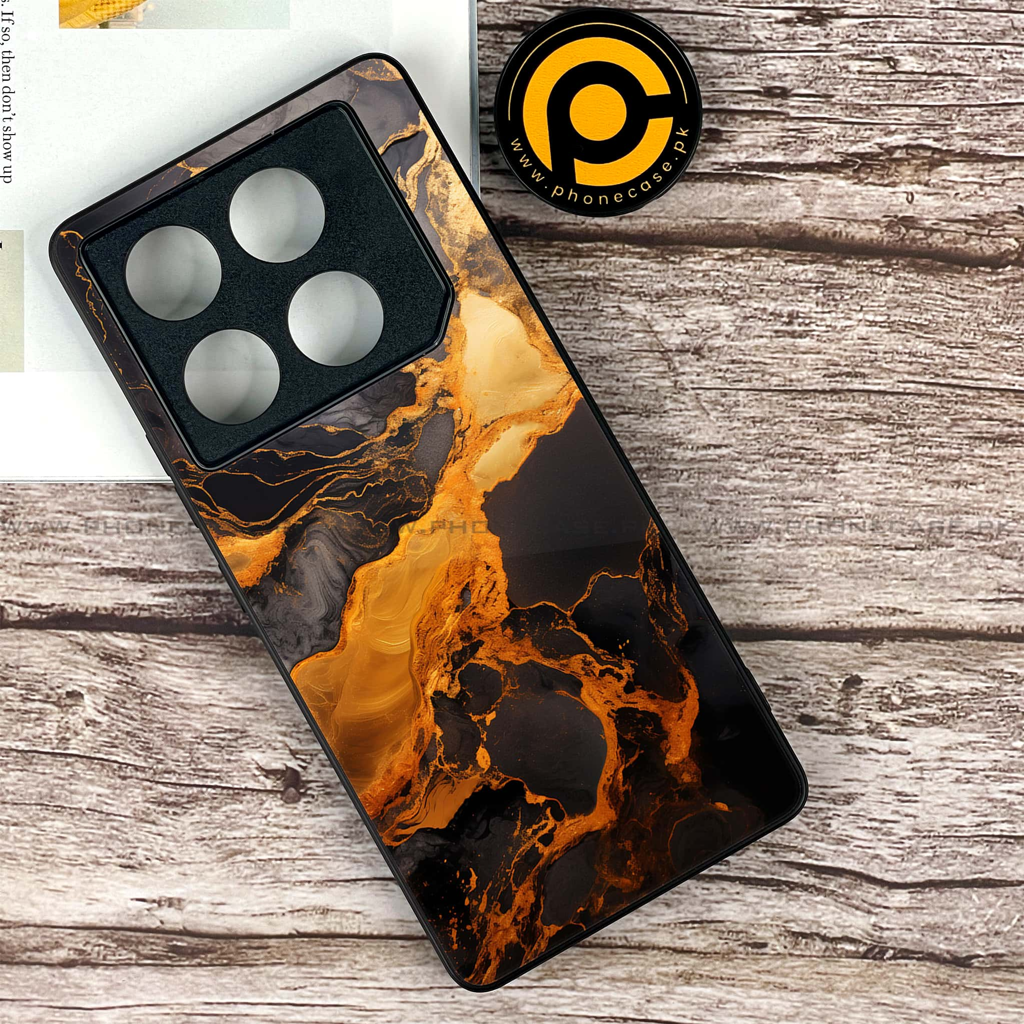 Infinix GT 20 Pro - Liquid Marble 2.0 Series - Premium Printed Glass soft Bumper shock Proof Case