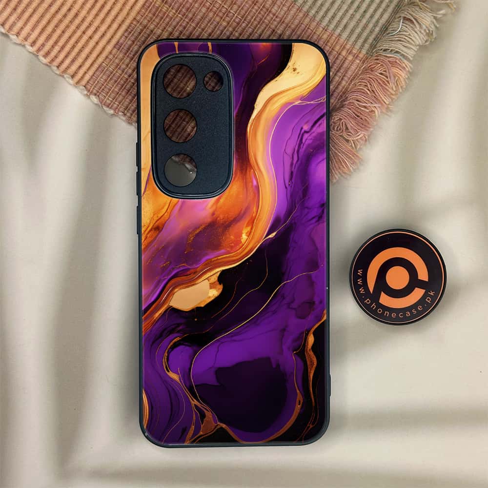Tecno Spark 40 Pro Plus - Liquid Marble 2.0 Series - Premium Metal Printed soft Bumper shock Proof Case