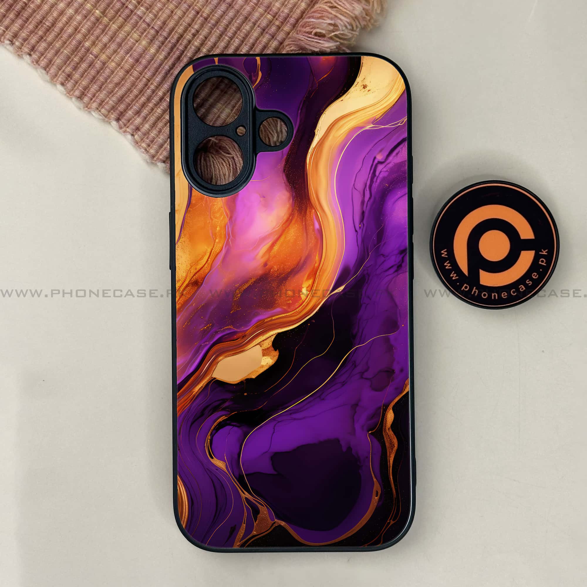 iPhone 17 - Liquid Marble 2.0 Series - Premium Printed Glass soft Bumper shock Proof Case