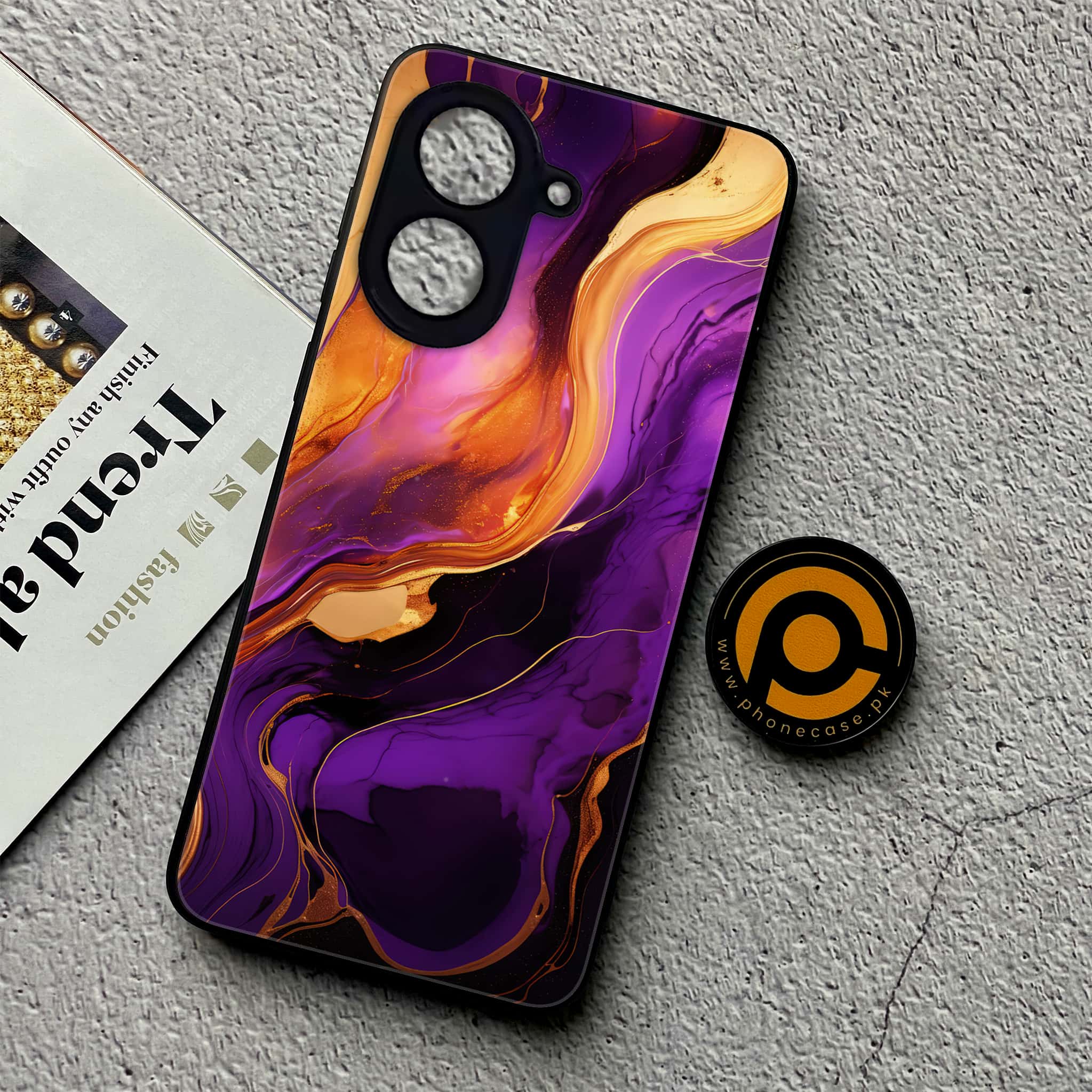 Xiaomi Redmi A5 - Liquid Marble 2.0 Series - Premium Metal Printed soft Bumper shock Proof Case