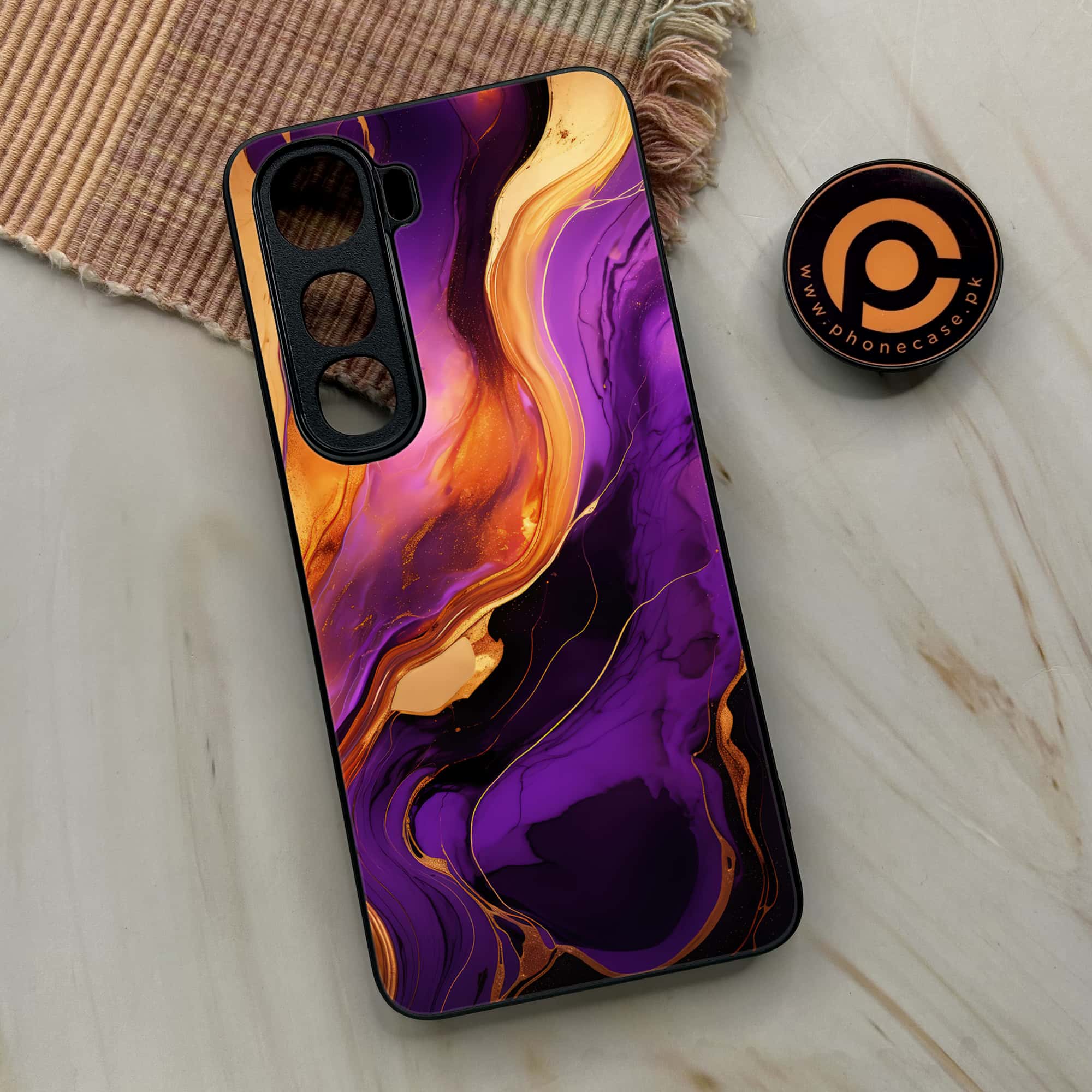 Vivo Y400 - Liquid Marble 2.0 Series - Premium Metal Printed soft Bumper shock Proof Case