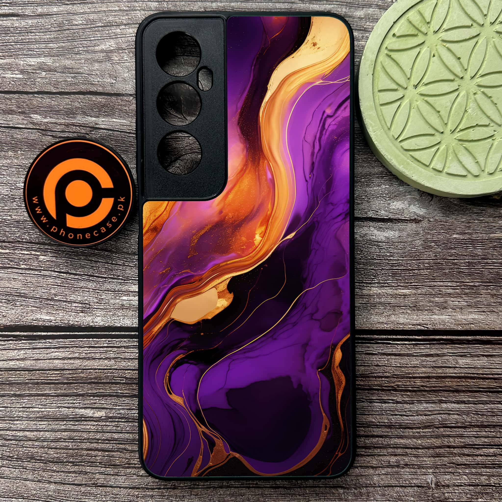 Realme C65  - Liquid Marble 2.0 Series - Premium Metal Printed soft Bumper shock Proof Case