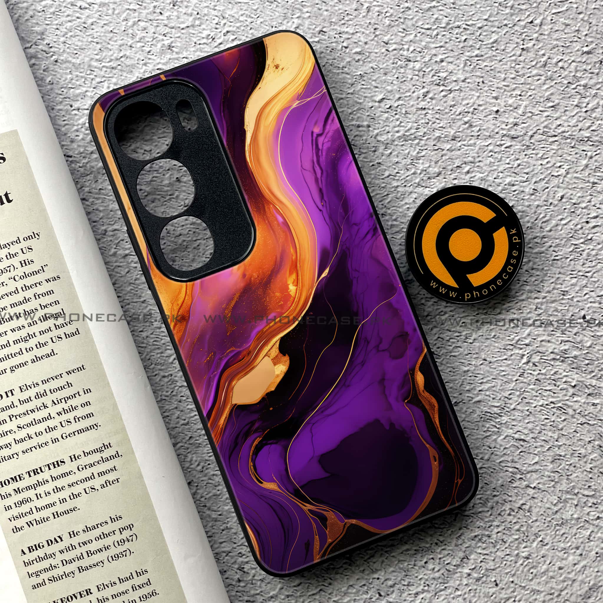 Vivo Y19s Pro - Liquid Marble 2.0 Series - Premium Metal Printed soft Bumper shock Proof Case