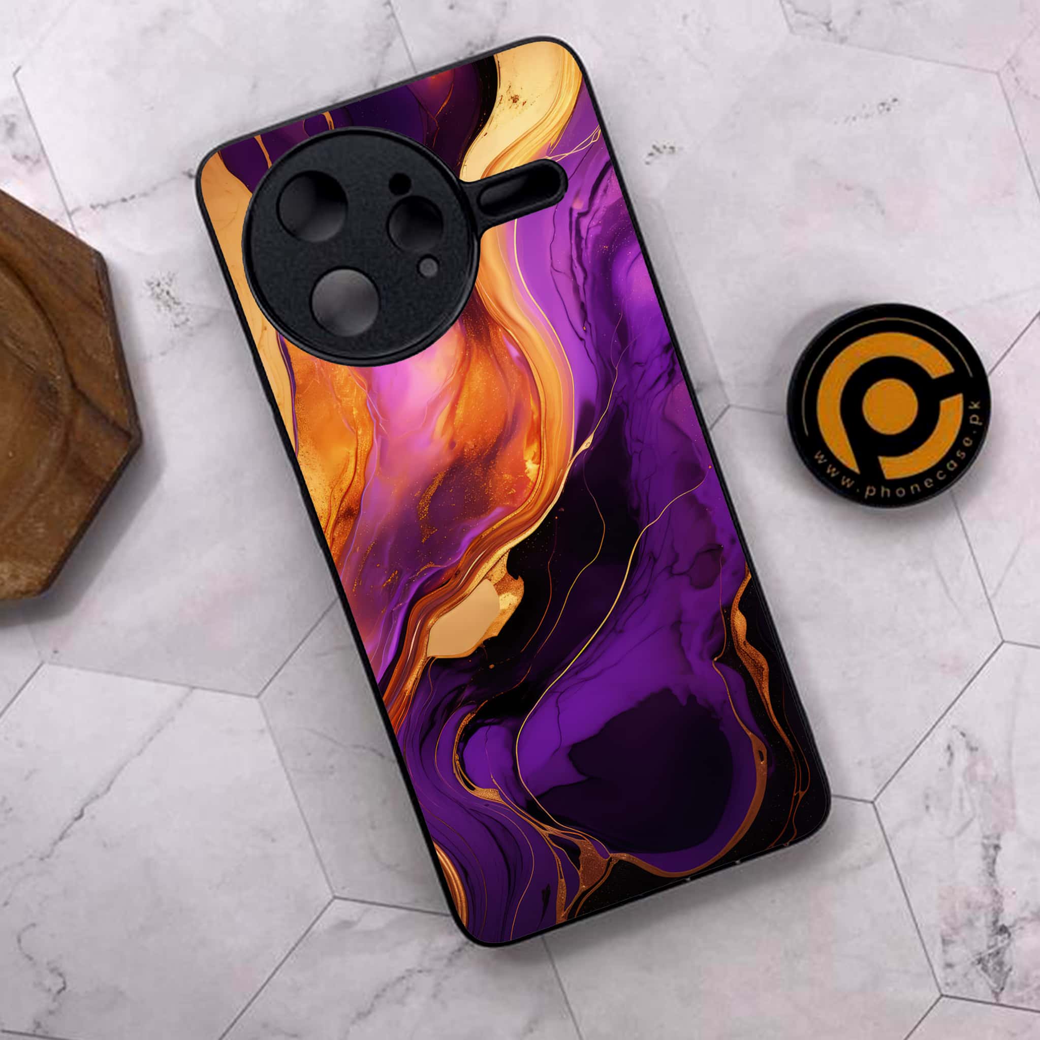 Xiaomi Poco F7 Ultra 5G - Liquid Marble 2.0 Series - Premium Metal Printed soft Bumper shock Proof Case