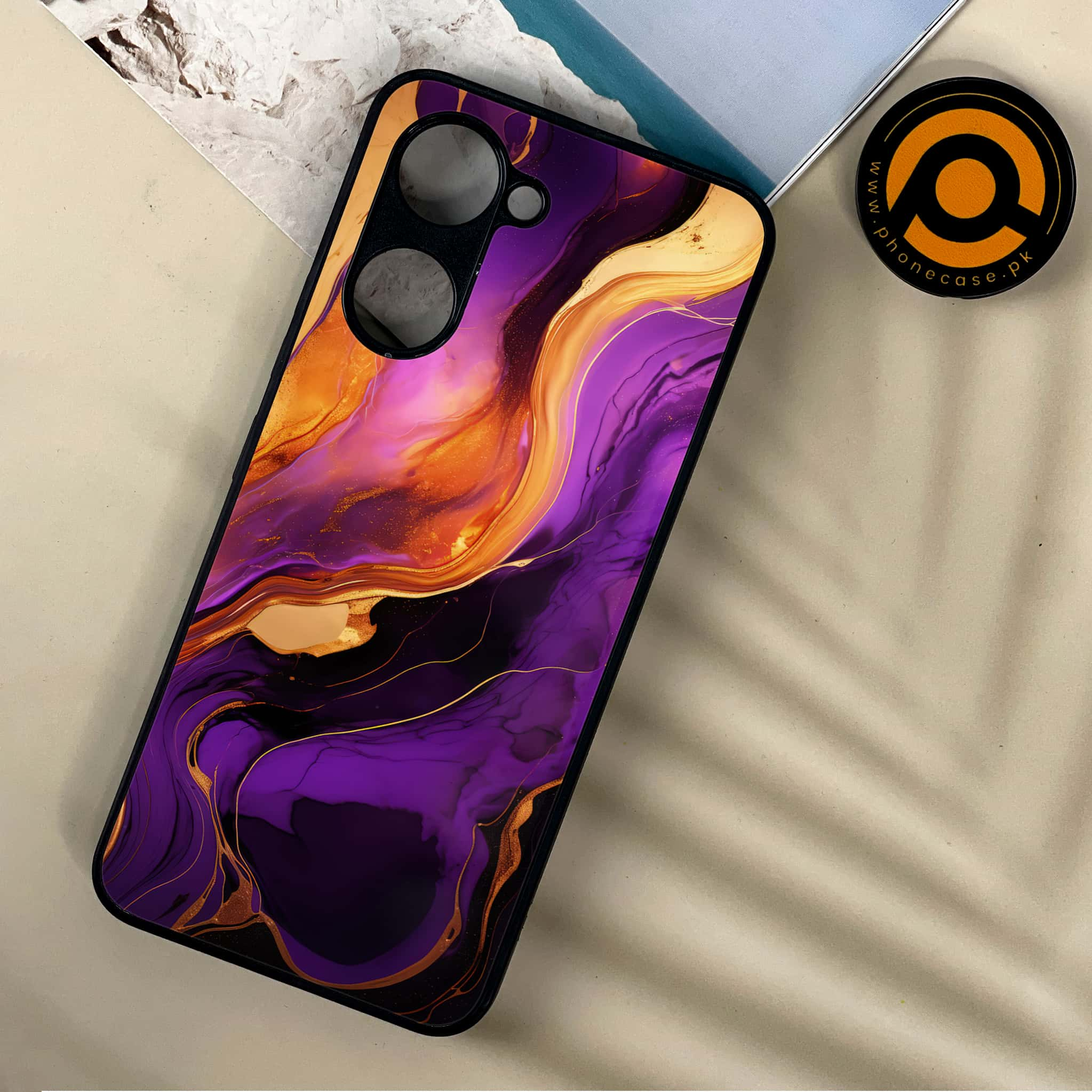 Vivo Y03 - Liquid Marble 2.0 Series - Premium Printed Metal soft Bumper shock Proof Case