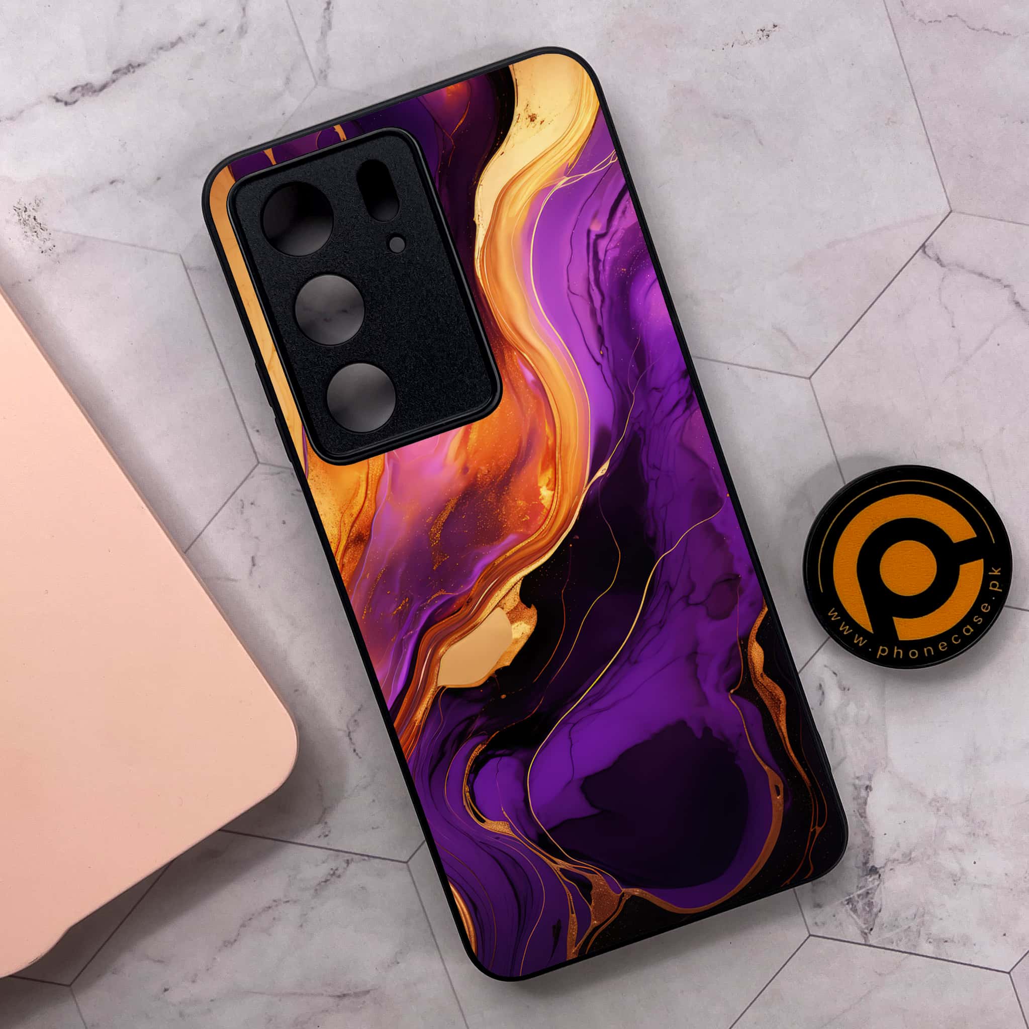 Realme C75x 4G - Liquid Marble 2.0 Series - Premium Metal Printed soft Bumper shock Proof Case