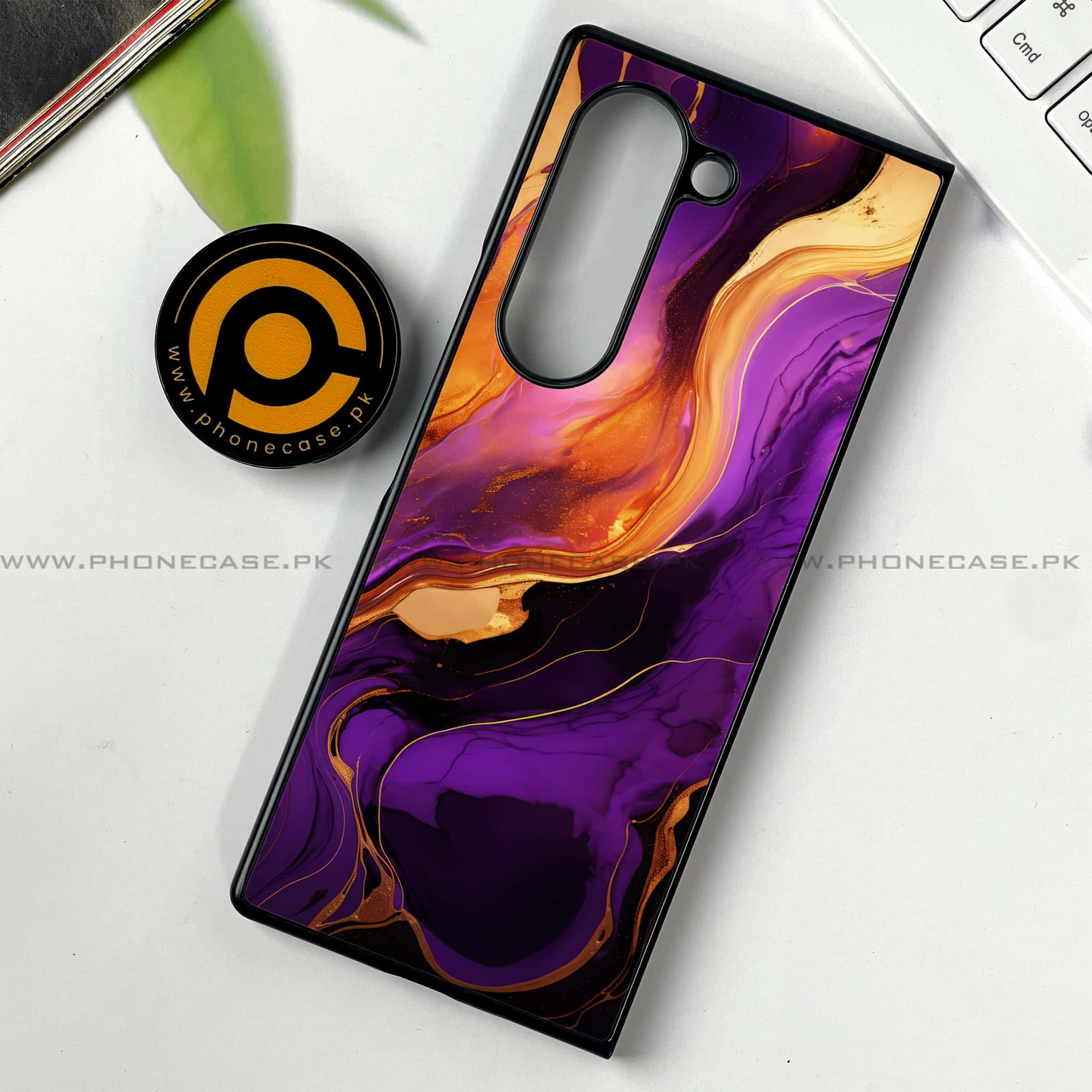 Samsung Galaxy Z Fold 6 - Liquid Marble 2.0 Series - Premium Printed Metal soft Bumper shock Proof Case