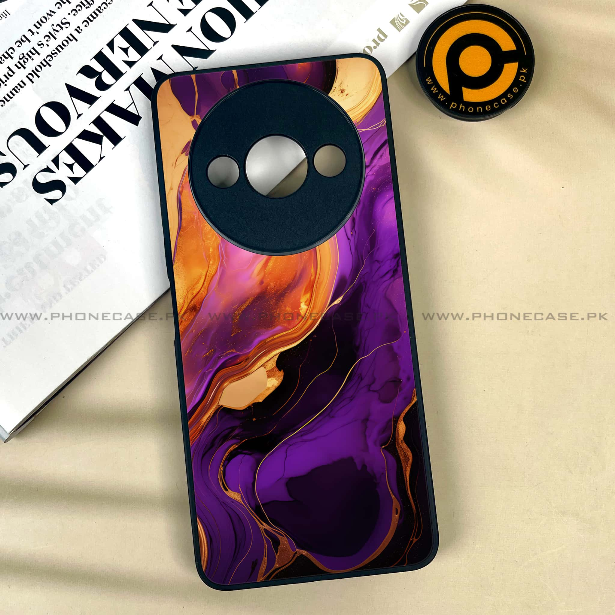 Xiaomi Redmi A3x - Liquid Marble 2.0 Series - Premium Printed Metal soft Bumper shock Proof Case